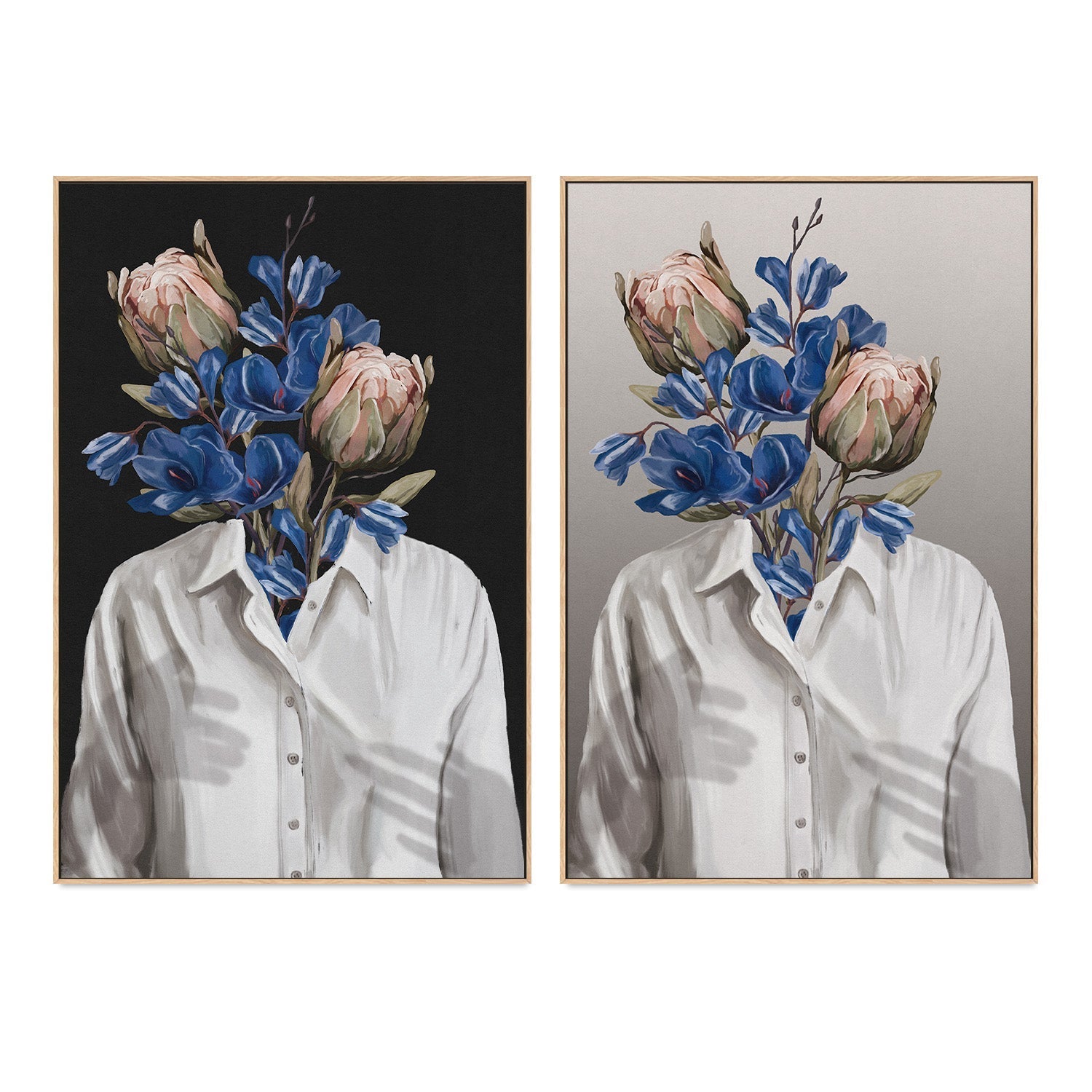 wall-art-print-canvas-poster-framed-Unknown Longing, Style C & D, Set of 2 , By Gabriella Roberg-4