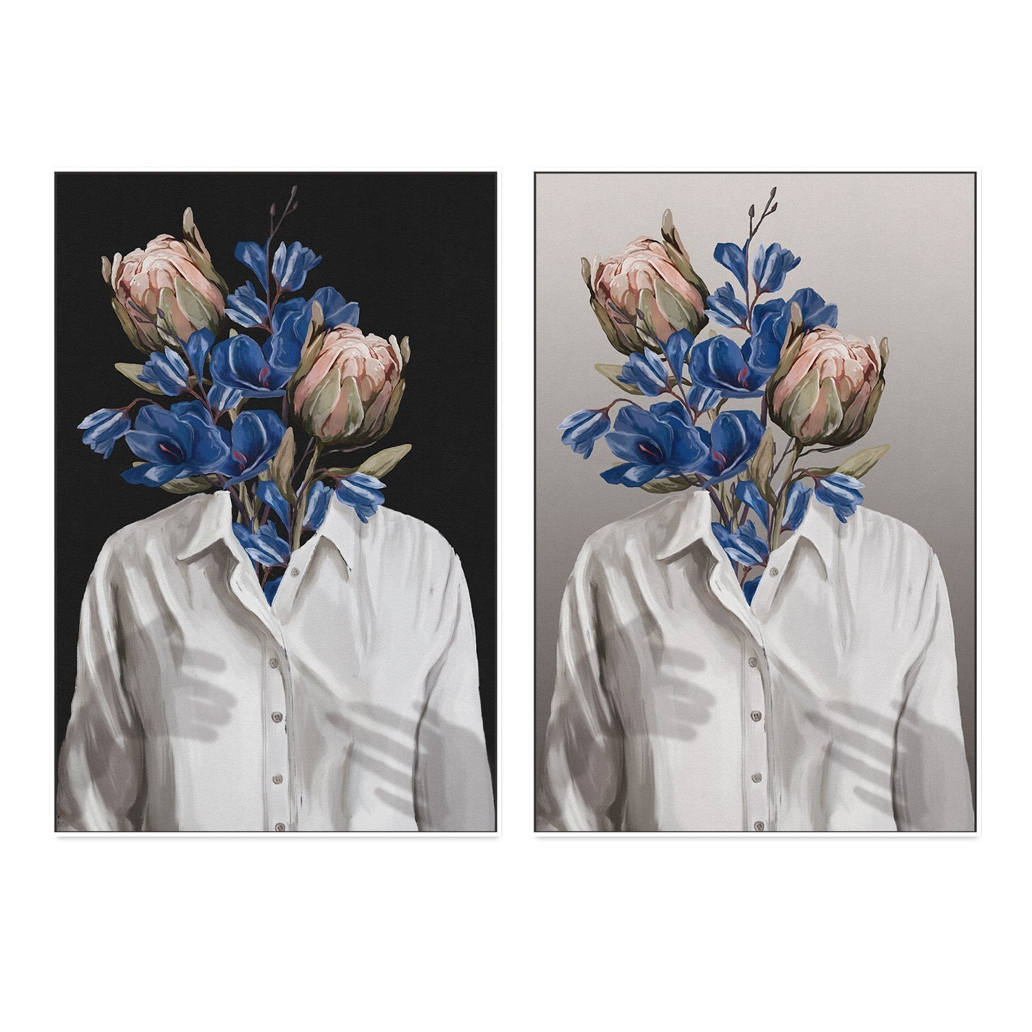 wall-art-print-canvas-poster-framed-Unknown Longing, Style C & D, Set of 2 , By Gabriella Roberg-5