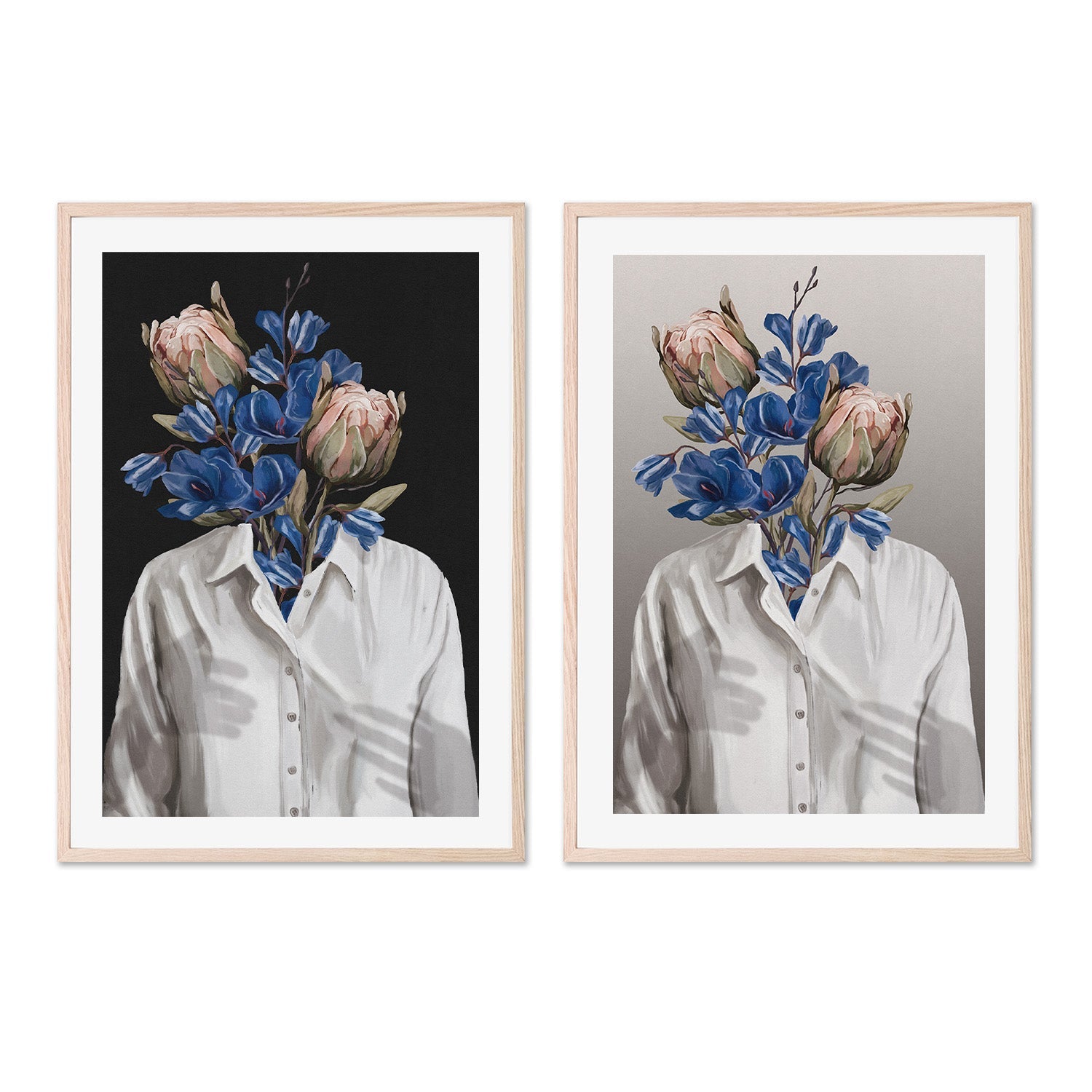 wall-art-print-canvas-poster-framed-Unknown Longing, Style C & D, Set of 2 , By Gabriella Roberg-6