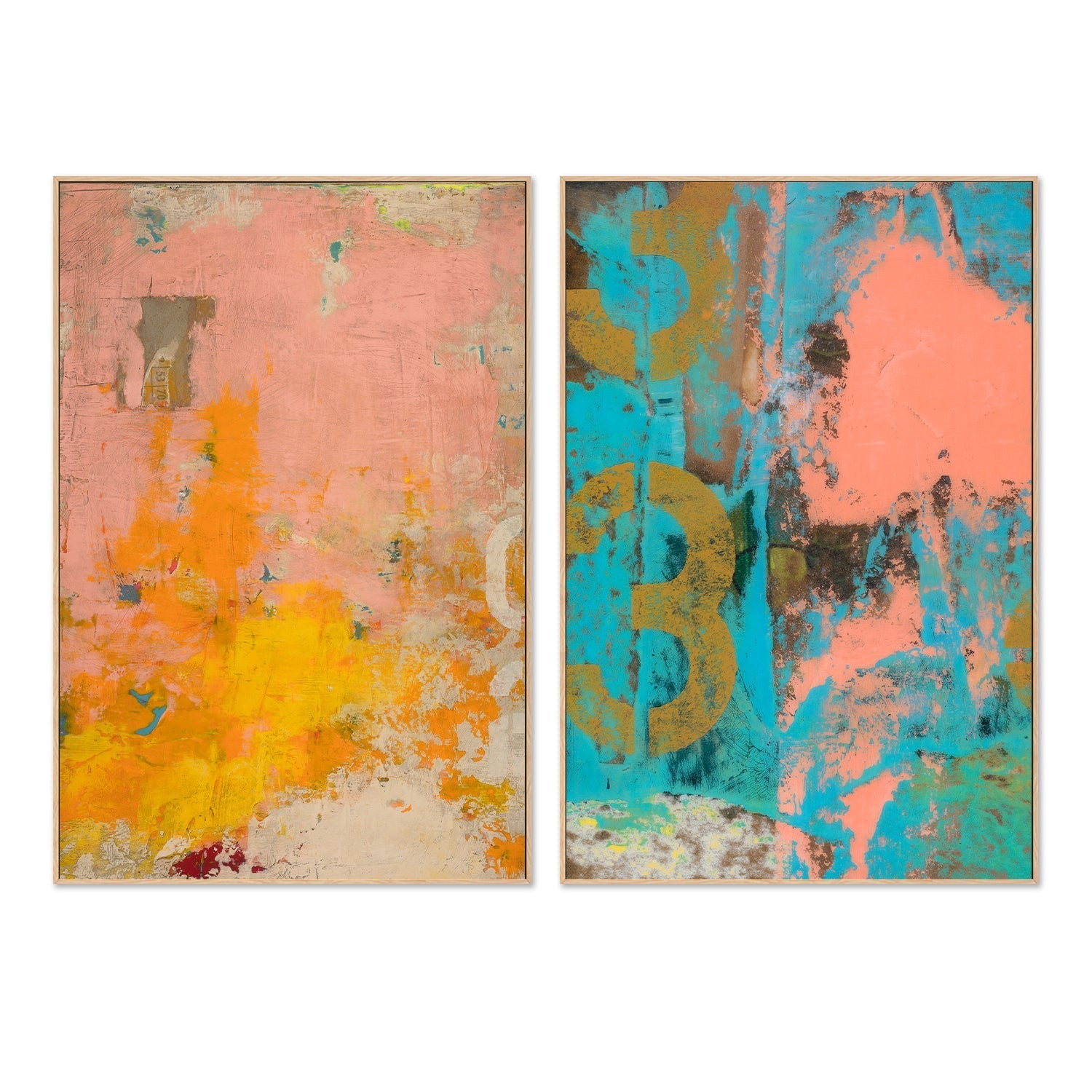 wall-art-print-canvas-poster-framed-Urban Collage, Style A & B, Set Of 2 , By Deanna Fainelli-3