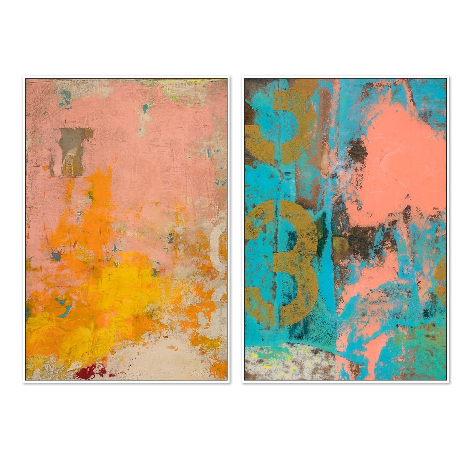 wall-art-print-canvas-poster-framed-Urban Collage, Style A & B, Set Of 2 , By Deanna Fainelli-5