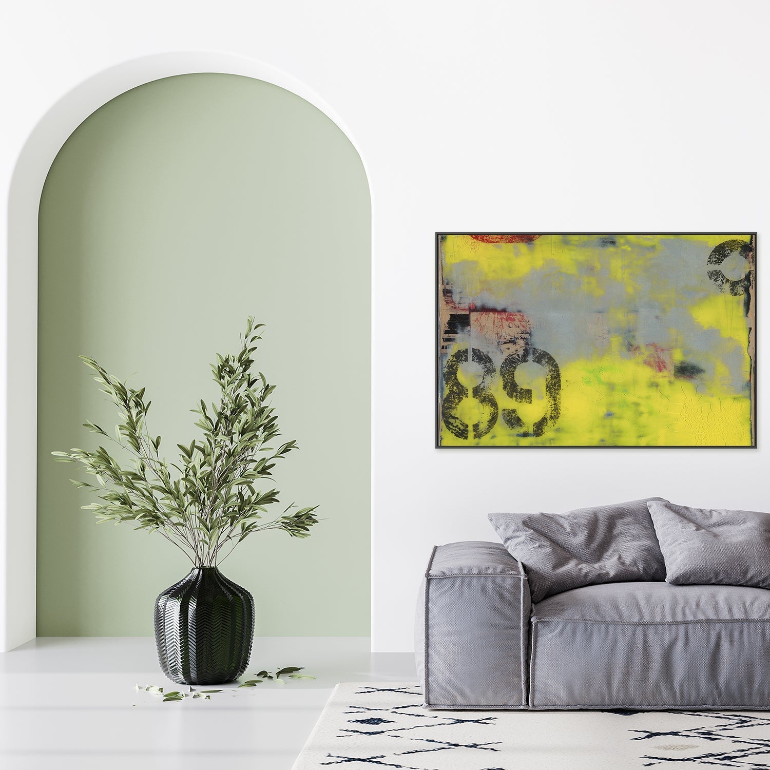 wall-art-print-canvas-poster-framed-Urban Collage Yellow , By Deanna Fainelli-7