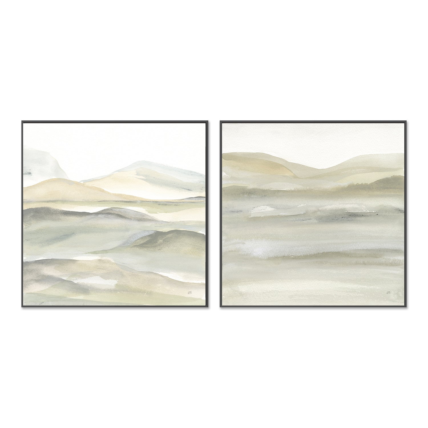 wall-art-print-canvas-poster-framed-Valleyscape Green, Set of 2-by-Chris Paschke-Gioia Wall Art