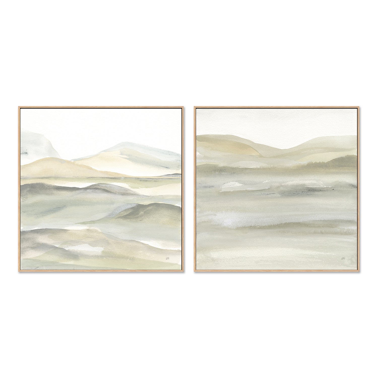 wall-art-print-canvas-poster-framed-Valleyscape Green, Set of 2-by-Chris Paschke-Gioia Wall Art