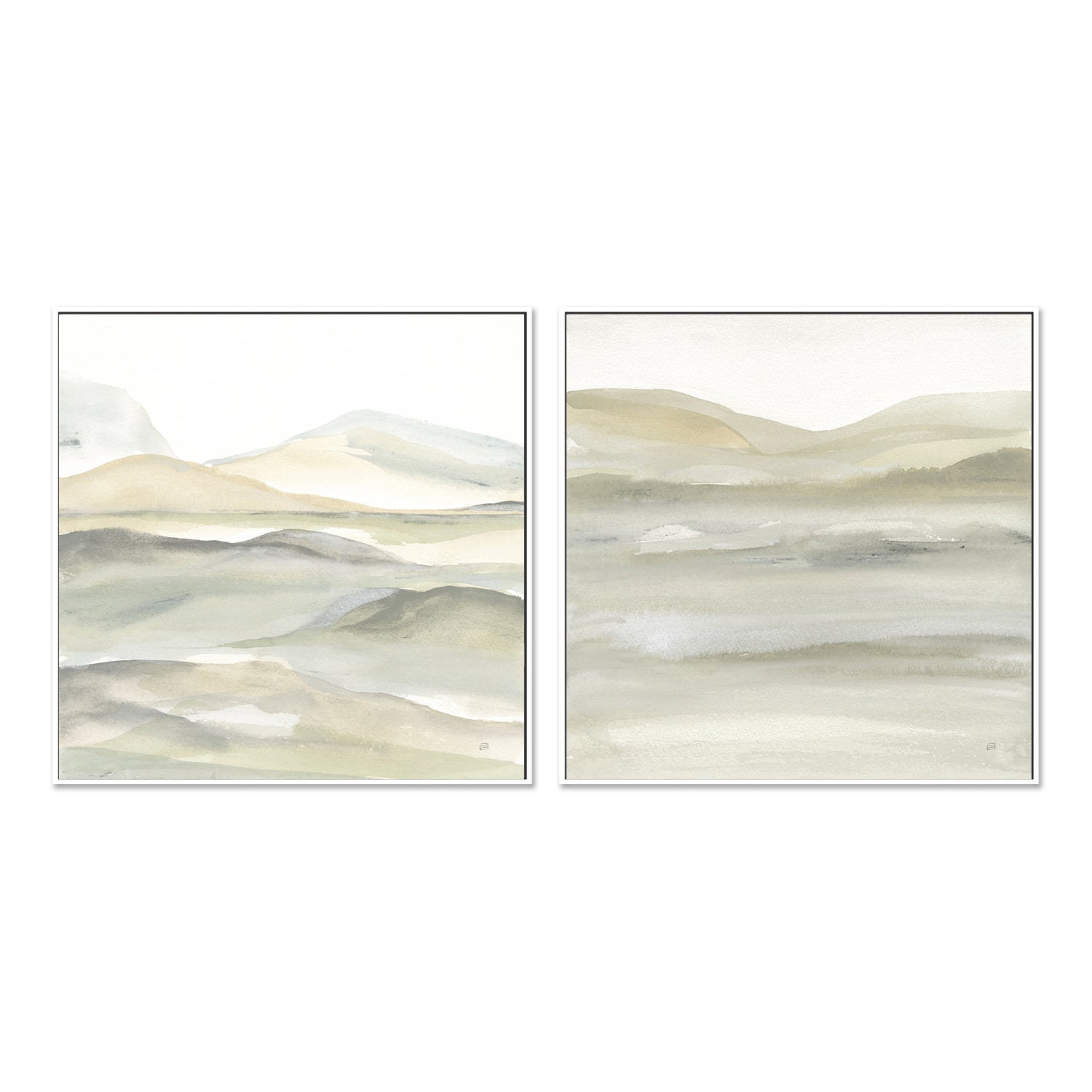 wall-art-print-canvas-poster-framed-Valleyscape Green, Set of 2-by-Chris Paschke-Gioia Wall Art
