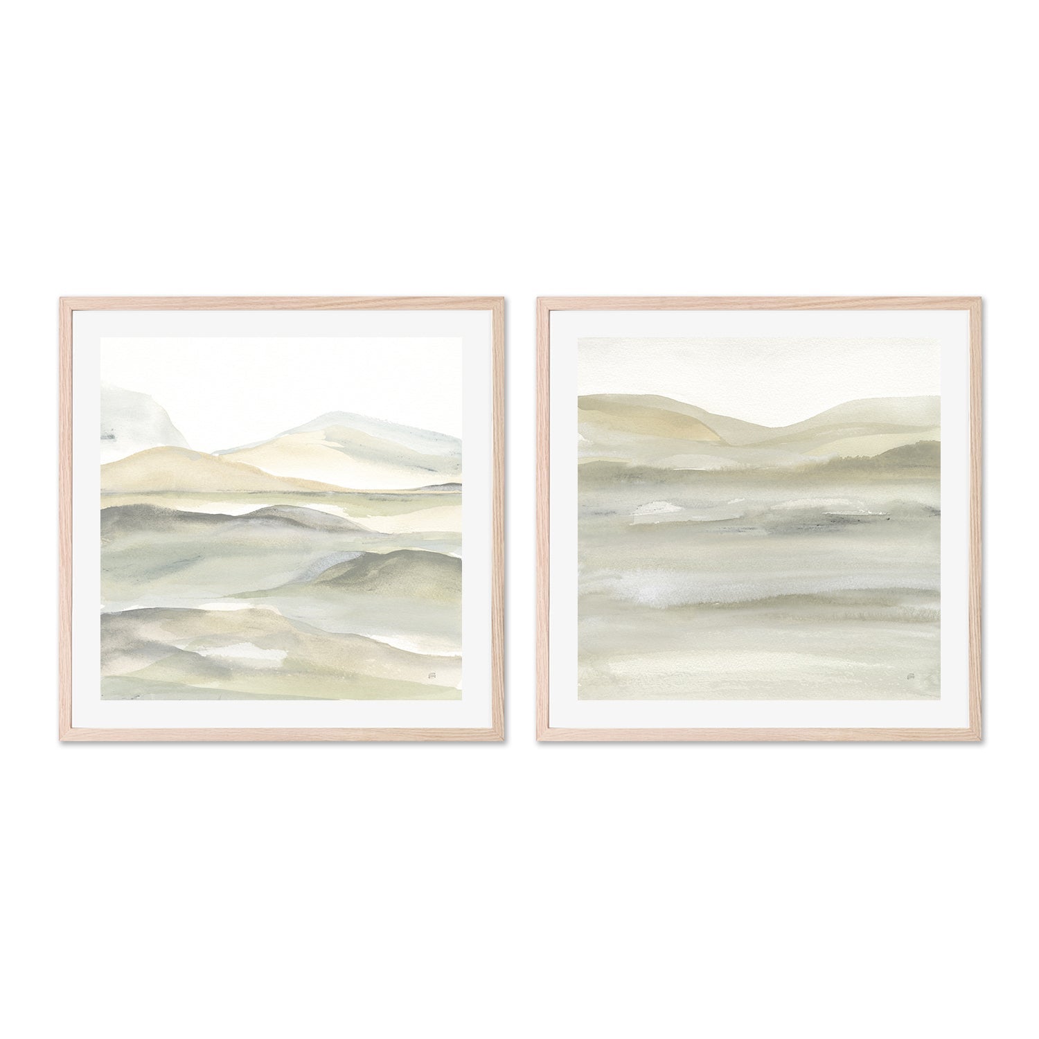 wall-art-print-canvas-poster-framed-Valleyscape Green, Set of 2-by-Chris Paschke-Gioia Wall Art