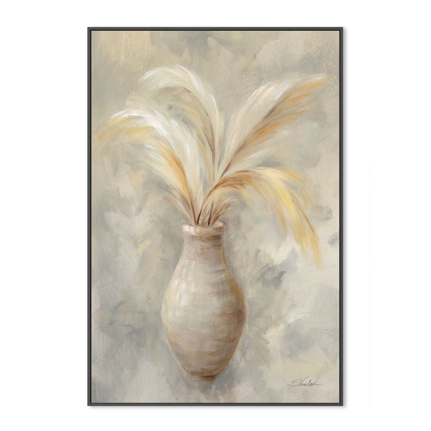 wall-art-print-canvas-poster-framed-Vase of Grasses, Style A , By Silvia Vassileva-GIOIA-WALL-ART