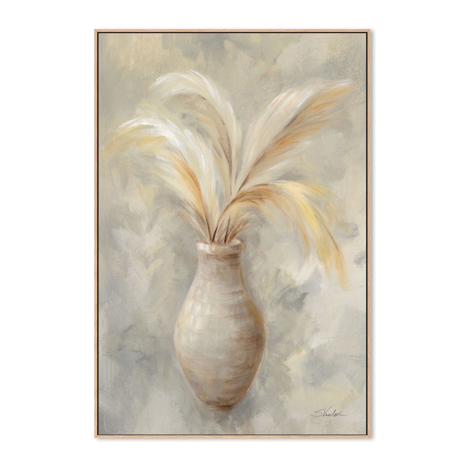 wall-art-print-canvas-poster-framed-Vase of Grasses, Style A , By Silvia Vassileva-GIOIA-WALL-ART