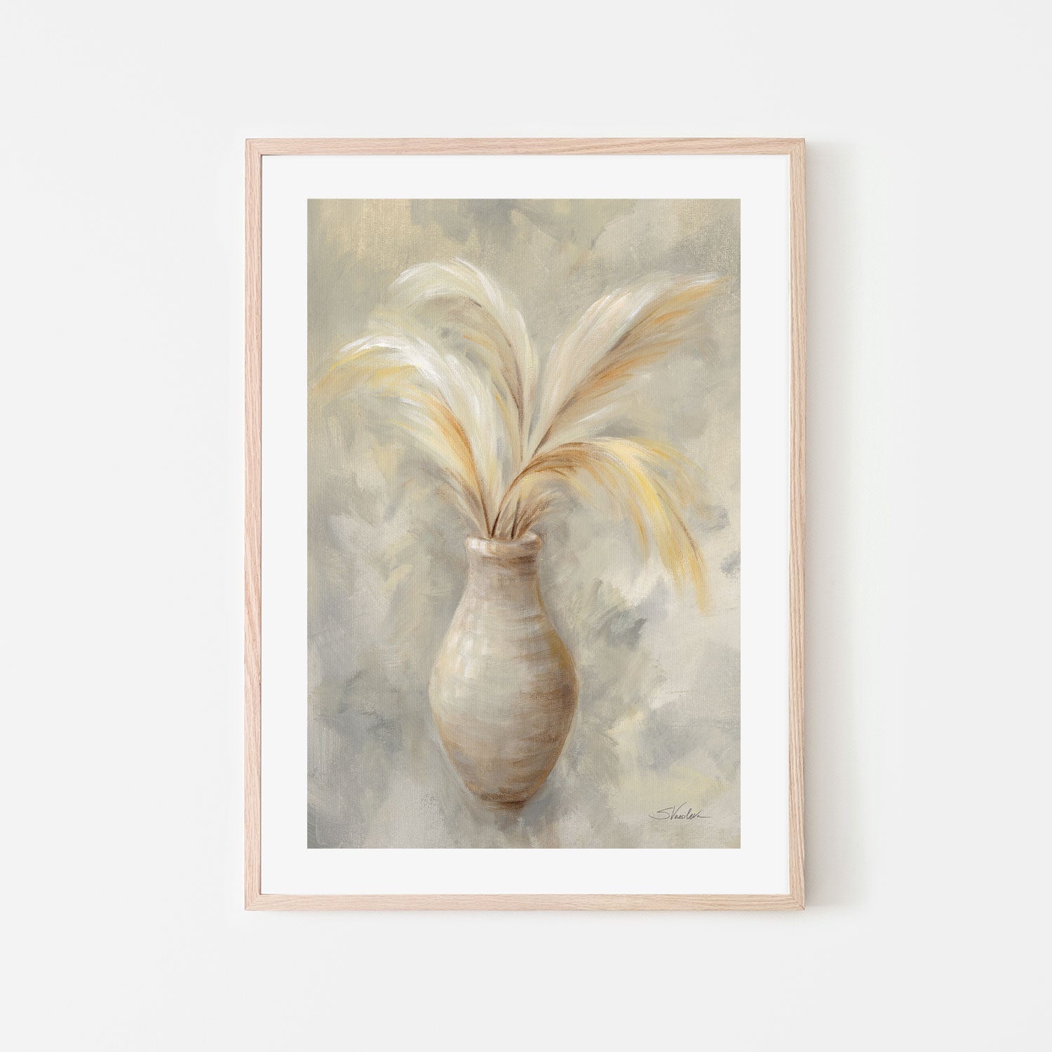 wall-art-print-canvas-poster-framed-Vase of Grasses, Style A , By Silvia Vassileva-GIOIA-WALL-ART