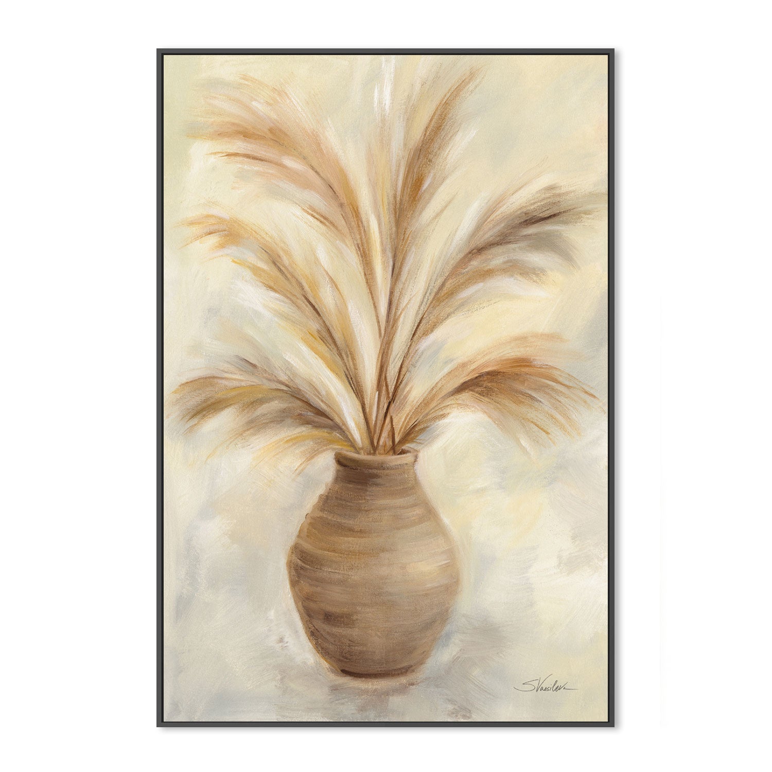 wall-art-print-canvas-poster-framed-Vase of Grasses, Style B , By Silvia Vassileva-GIOIA-WALL-ART