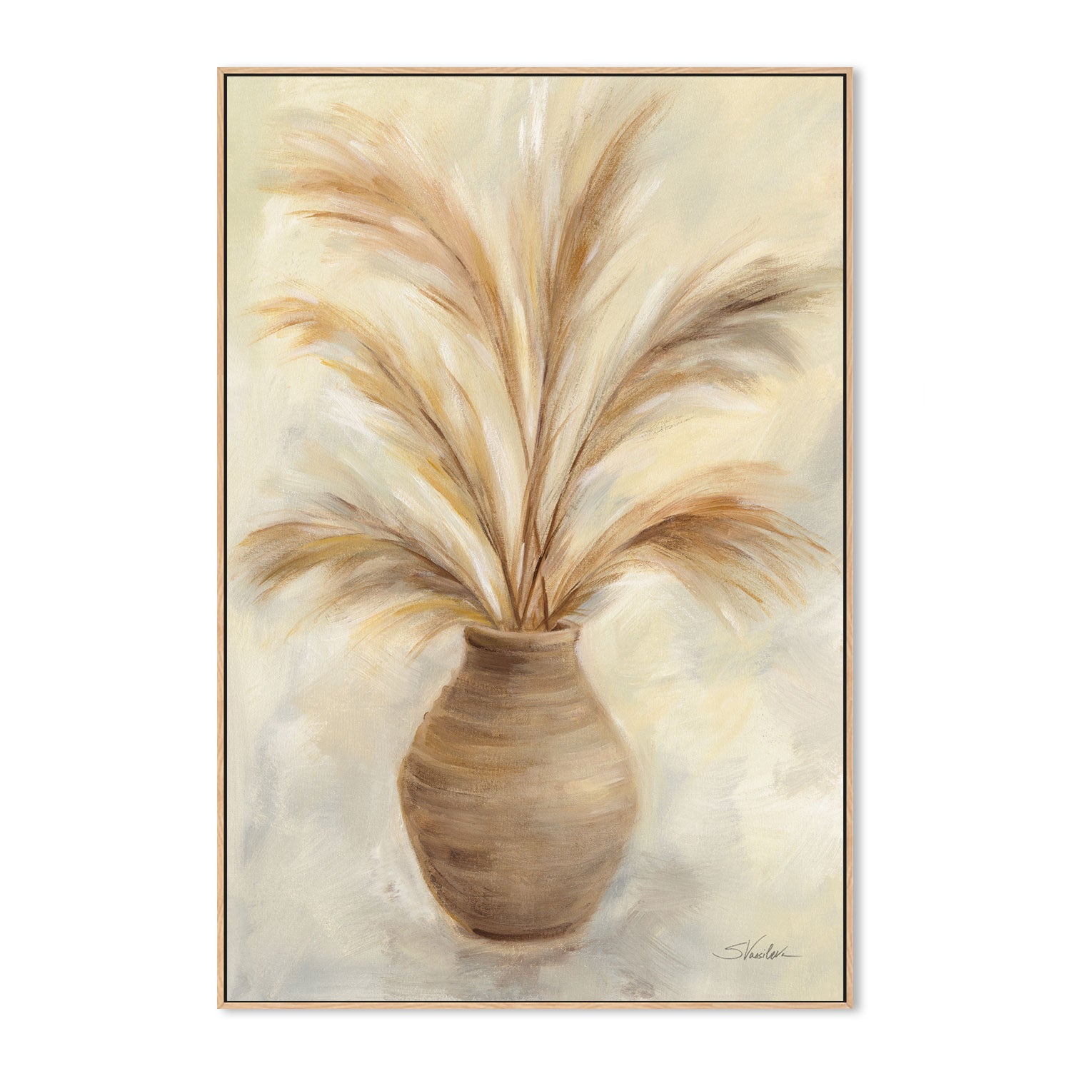 wall-art-print-canvas-poster-framed-Vase of Grasses, Style B , By Silvia Vassileva-GIOIA-WALL-ART