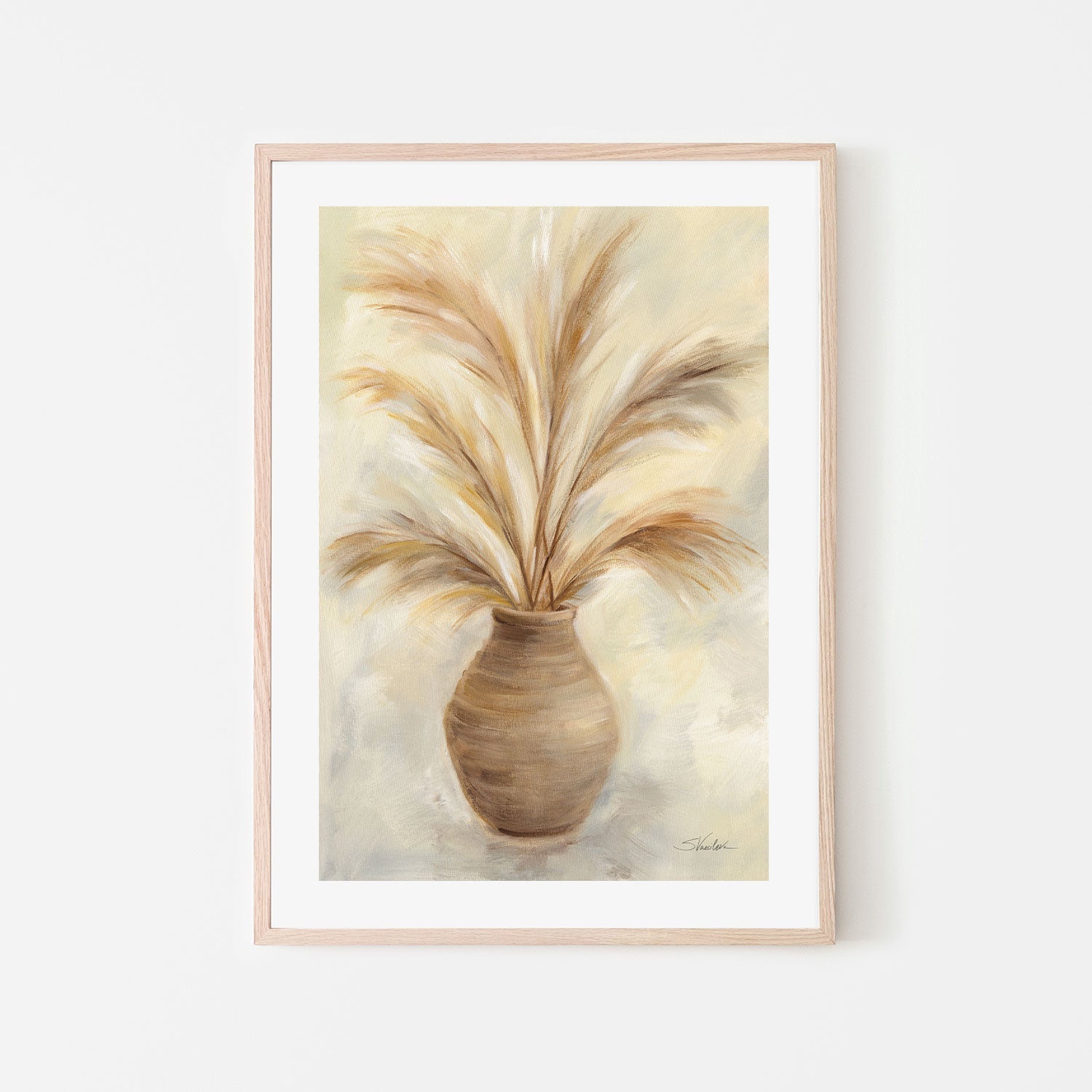 wall-art-print-canvas-poster-framed-Vase of Grasses, Style B , By Silvia Vassileva-GIOIA-WALL-ART