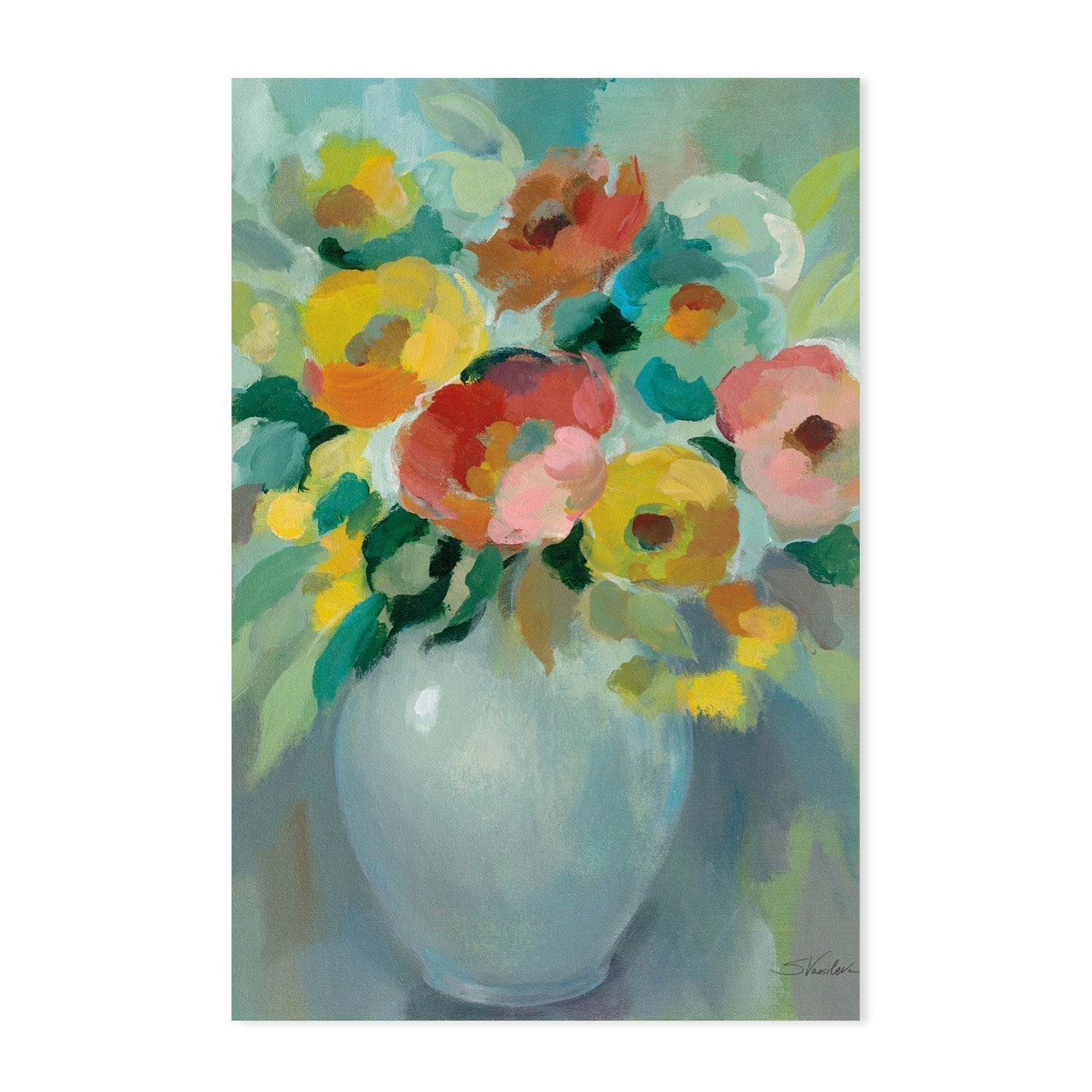 wall-art-print-canvas-poster-framed-Vibrant Bouquet-by-Silvia Vassileva-Gioia Wall Art