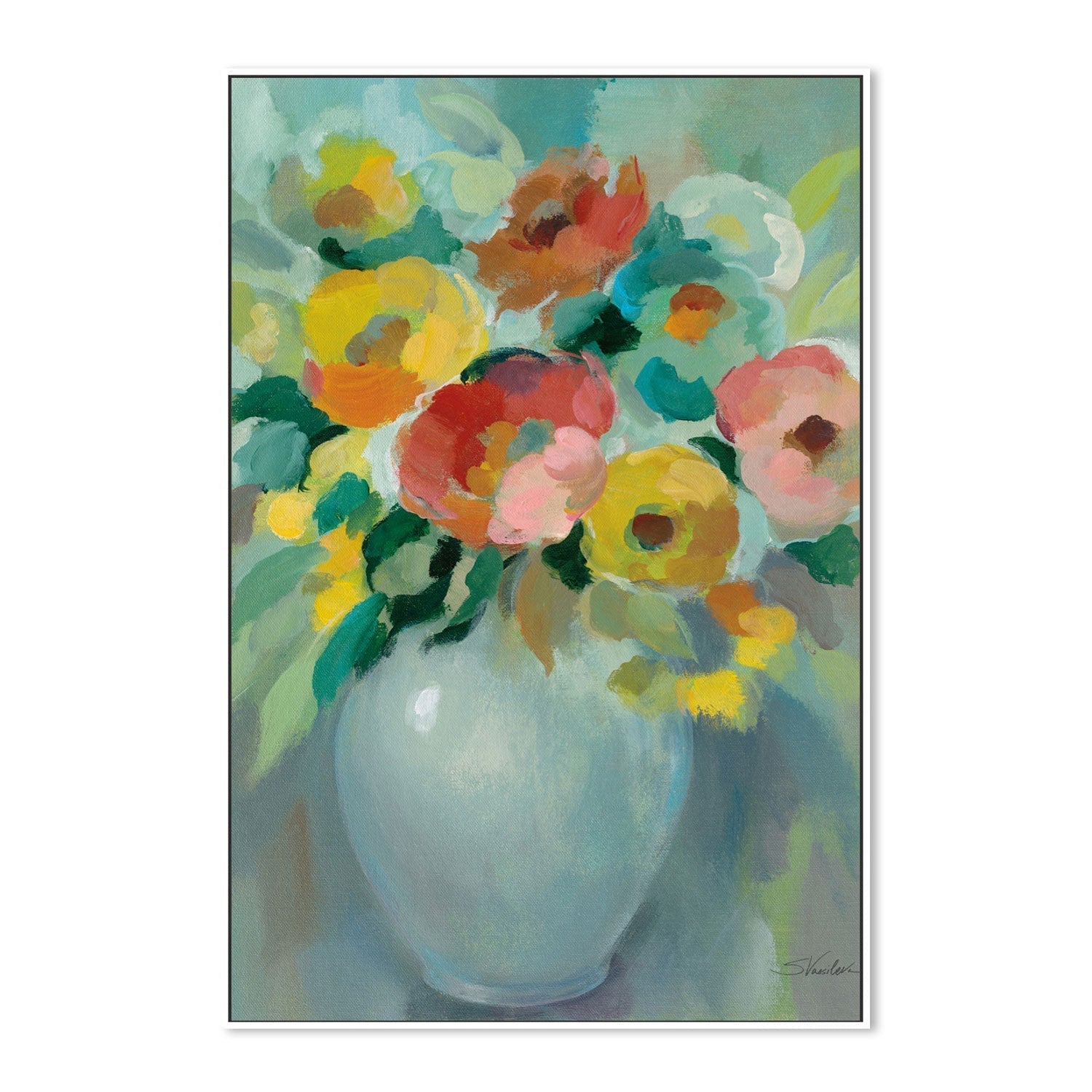wall-art-print-canvas-poster-framed-Vibrant Bouquet-by-Silvia Vassileva-Gioia Wall Art