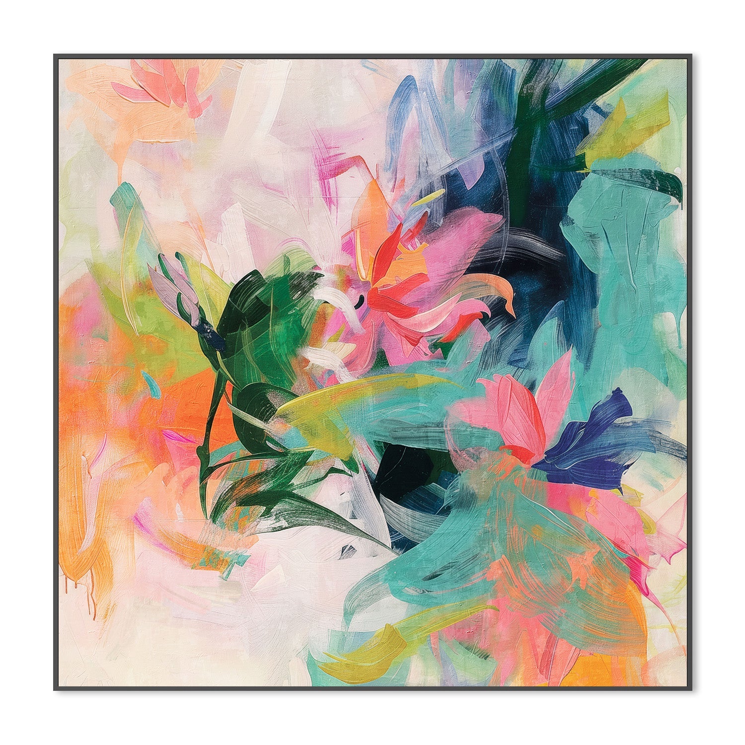 wall-art-print-canvas-poster-framed-Vibrant Whimsy, Style A-3