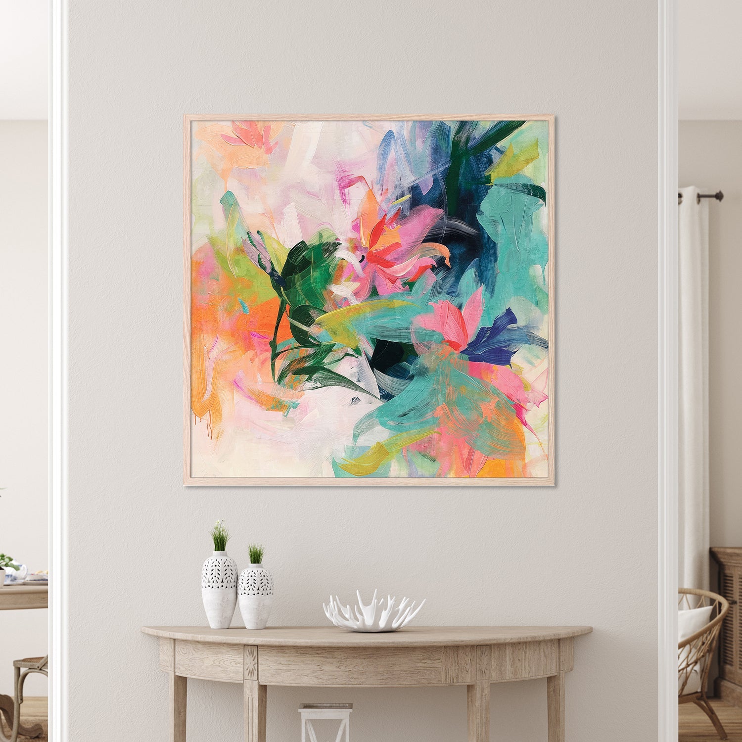 wall-art-print-canvas-poster-framed-Vibrant Whimsy, Style A-7