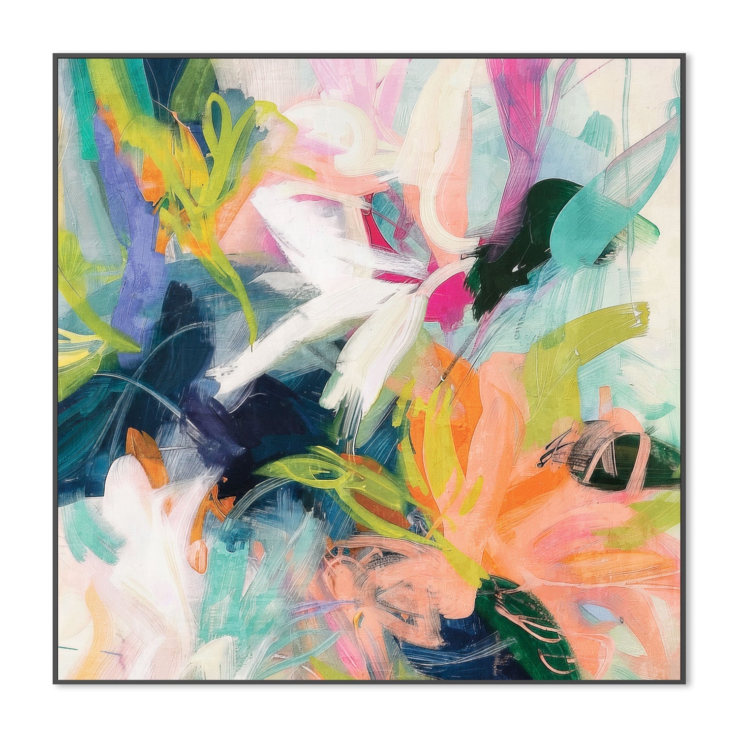 wall-art-print-canvas-poster-framed-Vibrant Whimsy, Style B-3