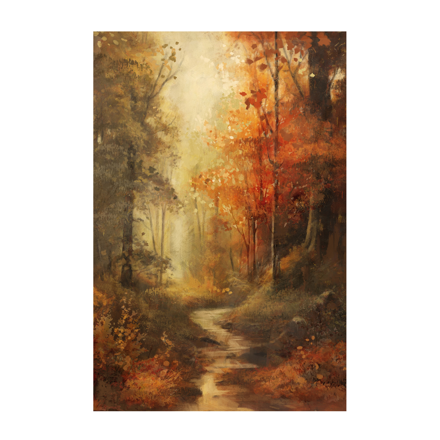 wall-art-print-canvas-poster-framed-Vintage Fall Landscape, Style B , By Nina Blue-1