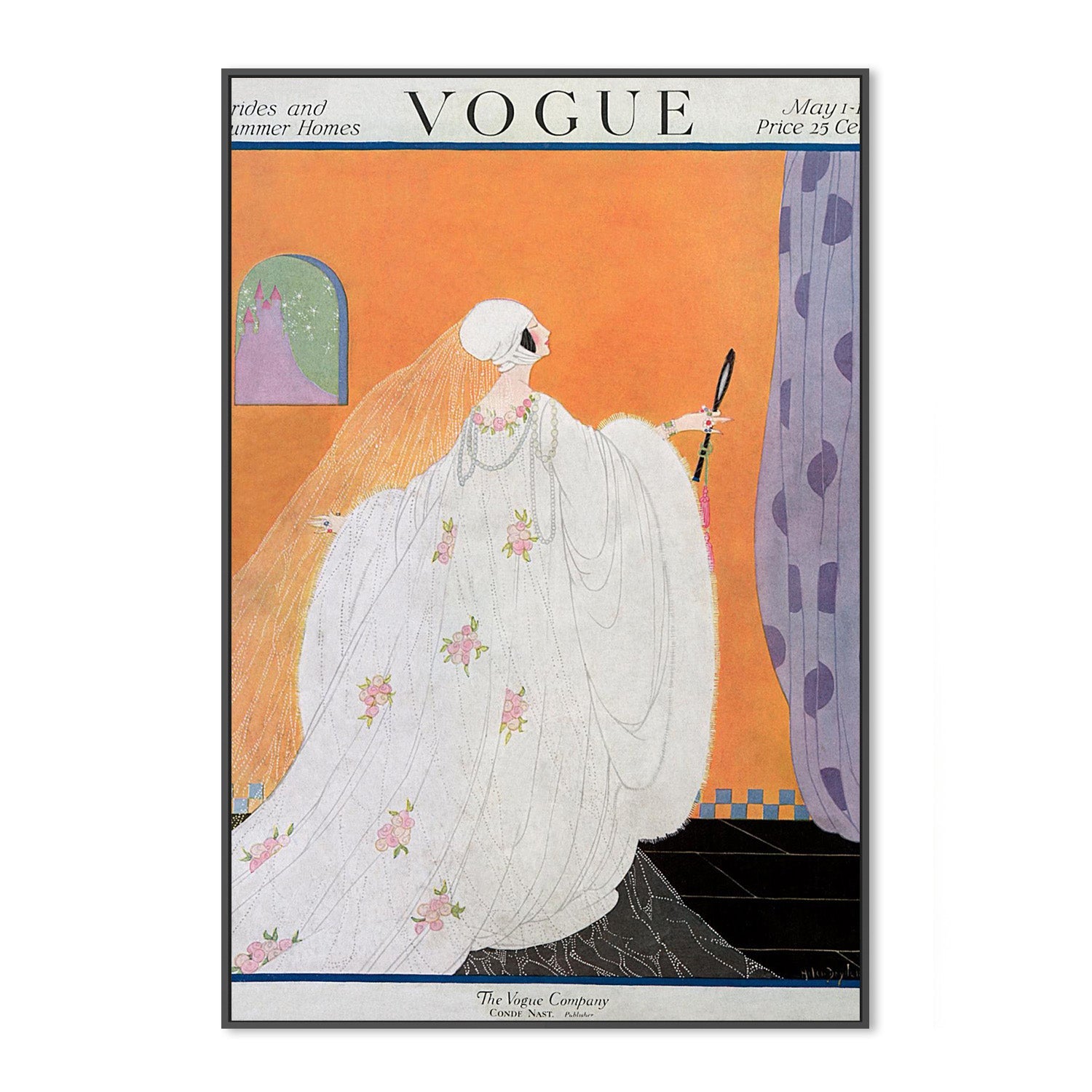 wall-art-print-canvas-poster-framed-Vintage Fashion Cover V-2