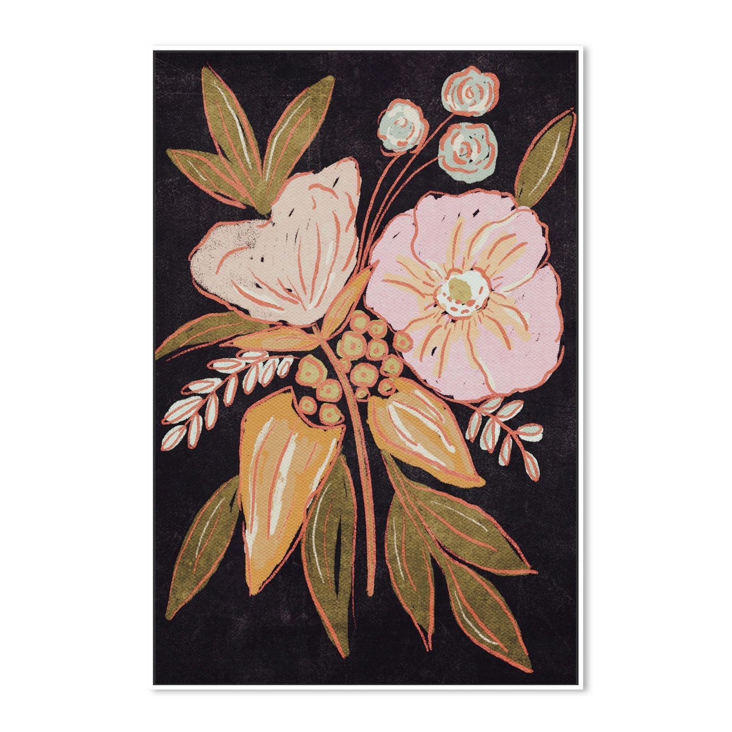 wall-art-print-canvas-poster-framed-Vintage Floral , By Lisa Nohren-5