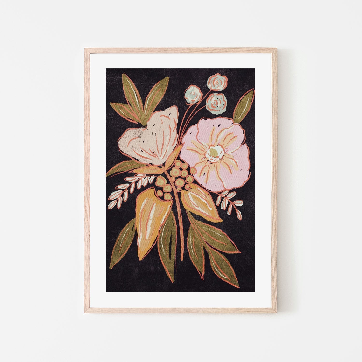 wall-art-print-canvas-poster-framed-Vintage Floral , By Lisa Nohren-6