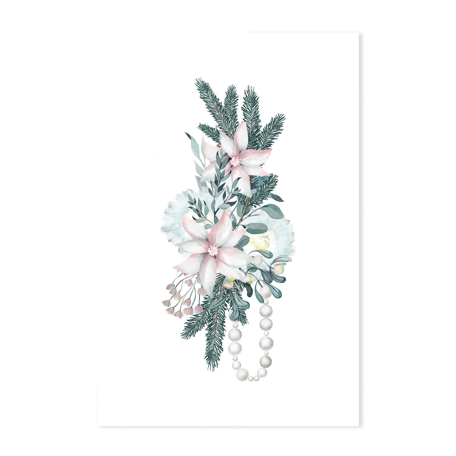 wall-art-print-canvas-poster-framed-Vintage Floral, Style A, B & C, Set Of 3-GIOIA-WALL-ART