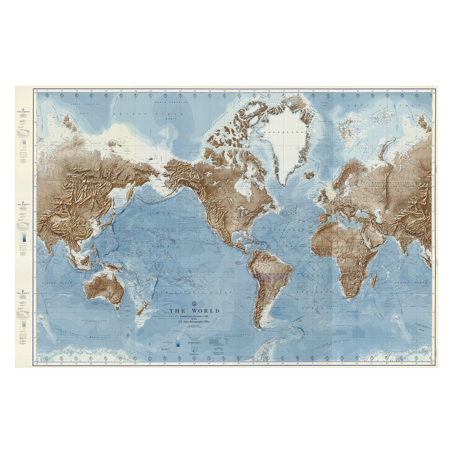 wall-art-print-canvas-poster-framed-Vintage Naval Map , By Adam Shaw-1