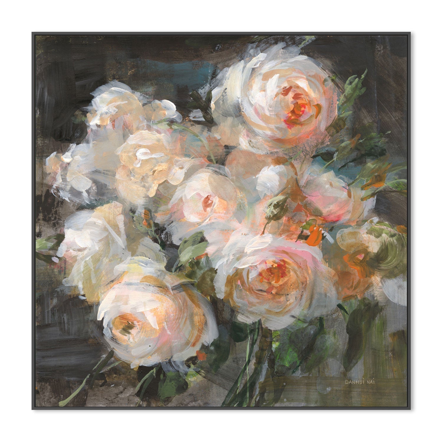 wall-art-print-canvas-poster-framed-Vintage Roses , By Danhui Nai-GIOIA-WALL-ART