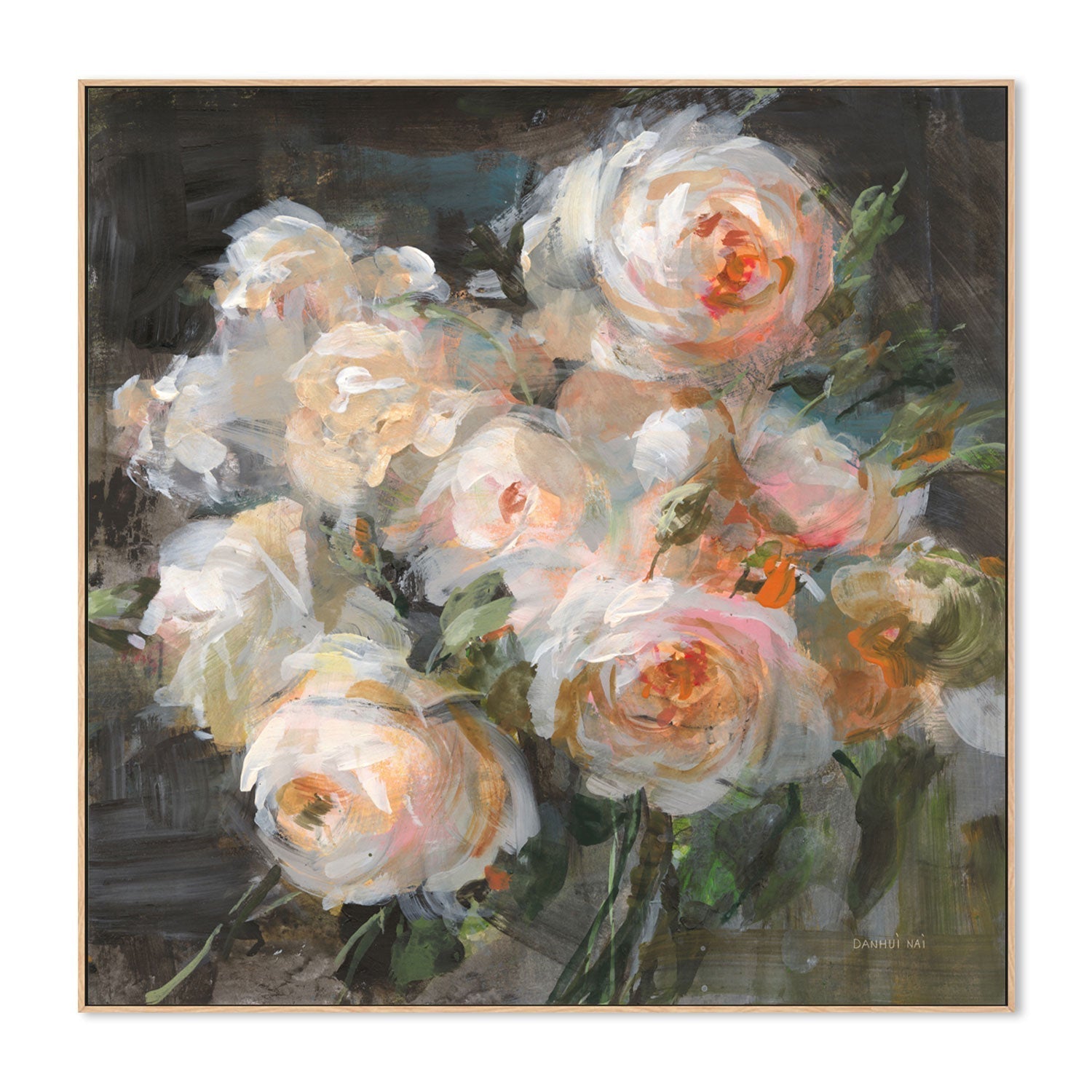 wall-art-print-canvas-poster-framed-Vintage Roses , By Danhui Nai-GIOIA-WALL-ART