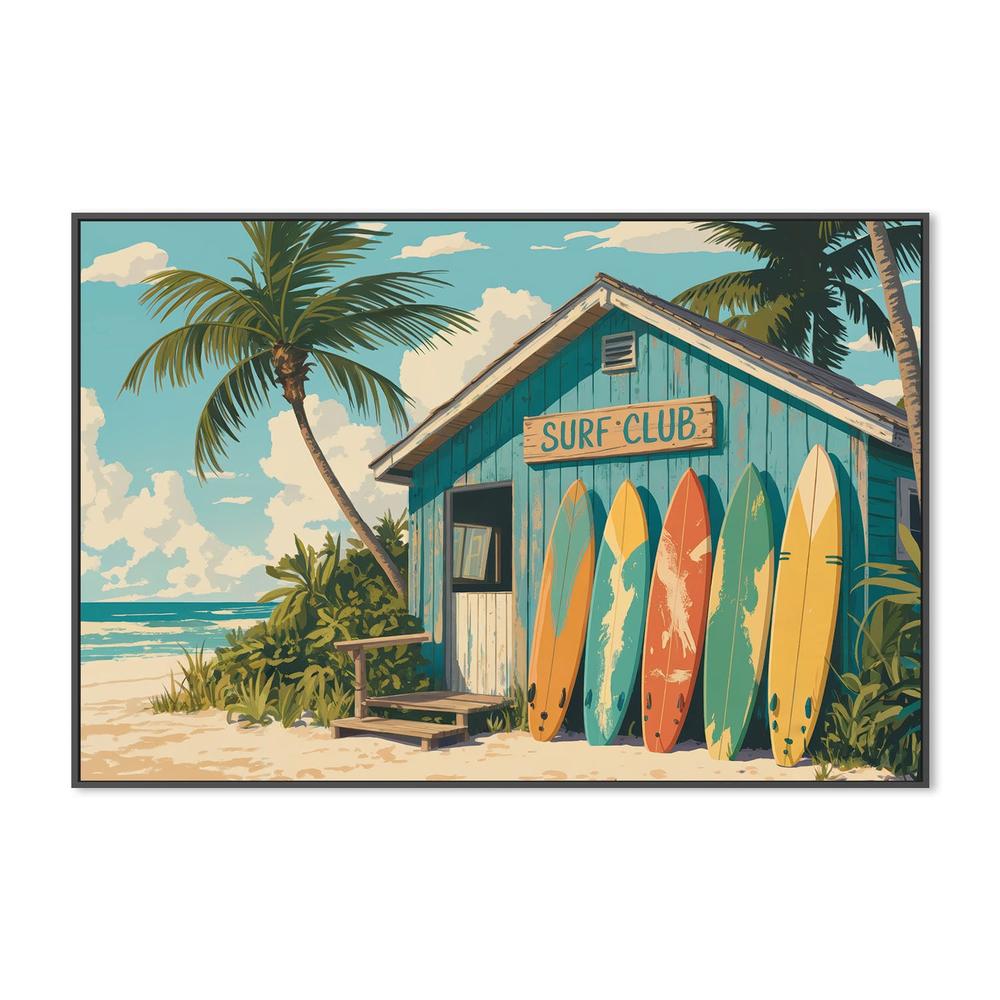 wall-art-print-canvas-poster-framed-Vintage Surf Club Beach-3