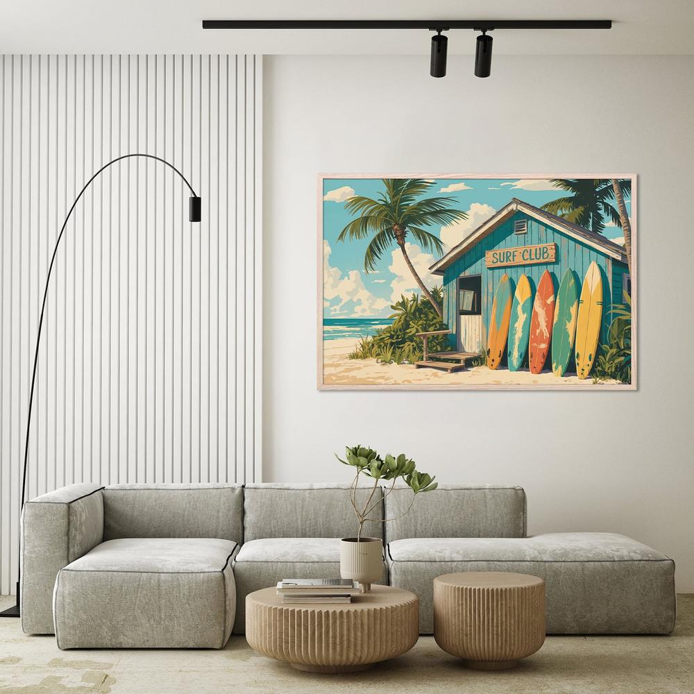 wall-art-print-canvas-poster-framed-Vintage Surf Club Beach-8