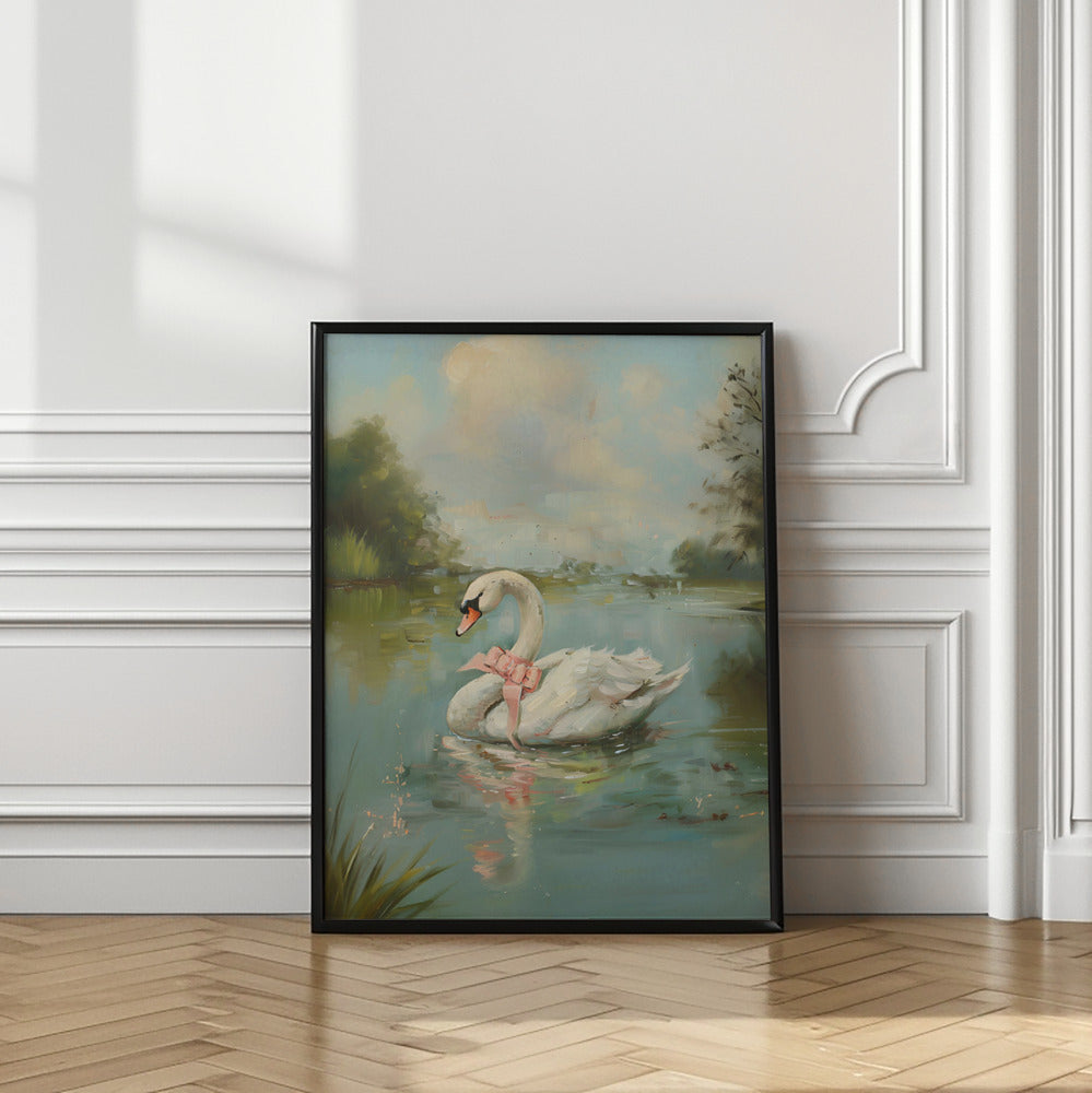 wall-art-print-canvas-poster-framed-Vintage Swan Coquette , By Jolly and Dash-3