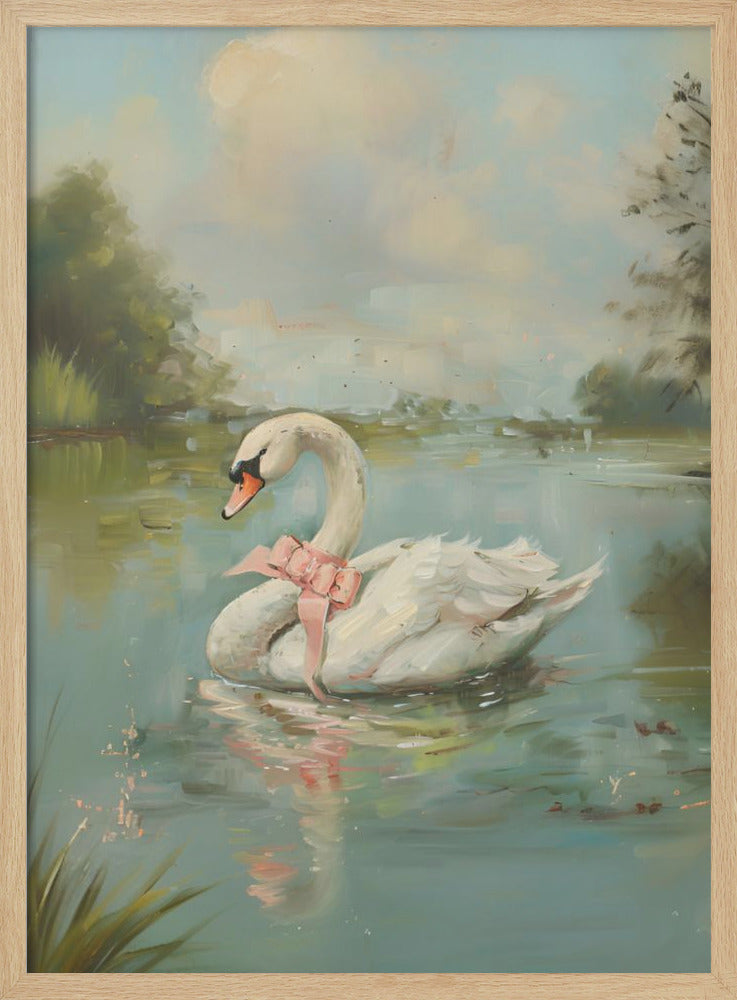 wall-art-print-canvas-poster-framed-Vintage Swan Coquette , By Jolly and Dash-4