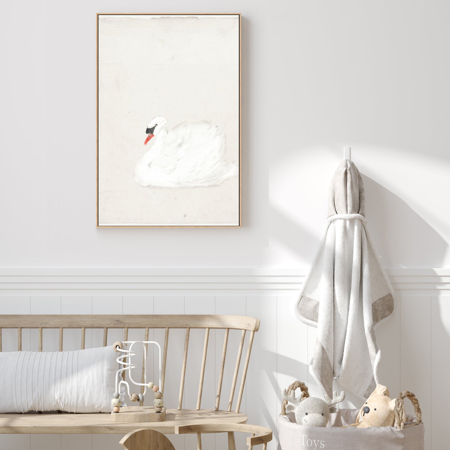 wall-art-print-canvas-poster-framed-Vintage Swan Illustration , By Leah Straatsma-2