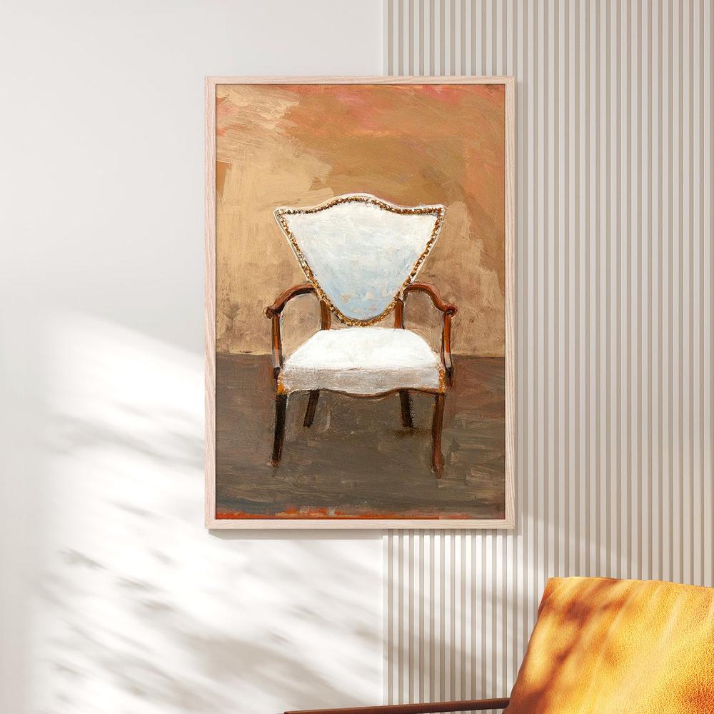 wall-art-print-canvas-poster-framed-Vintage Upholstered Armchair-7