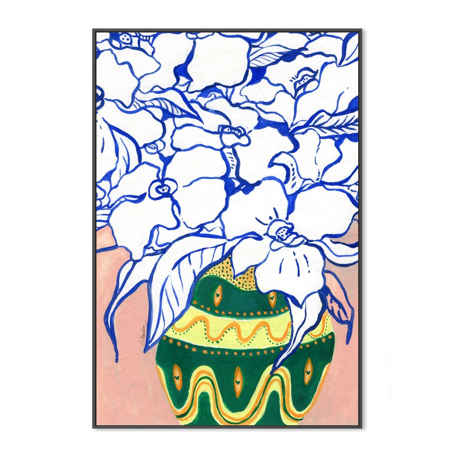 wall-art-print-canvas-poster-framed-Vintage Vase , By Chonticha Hanon-3