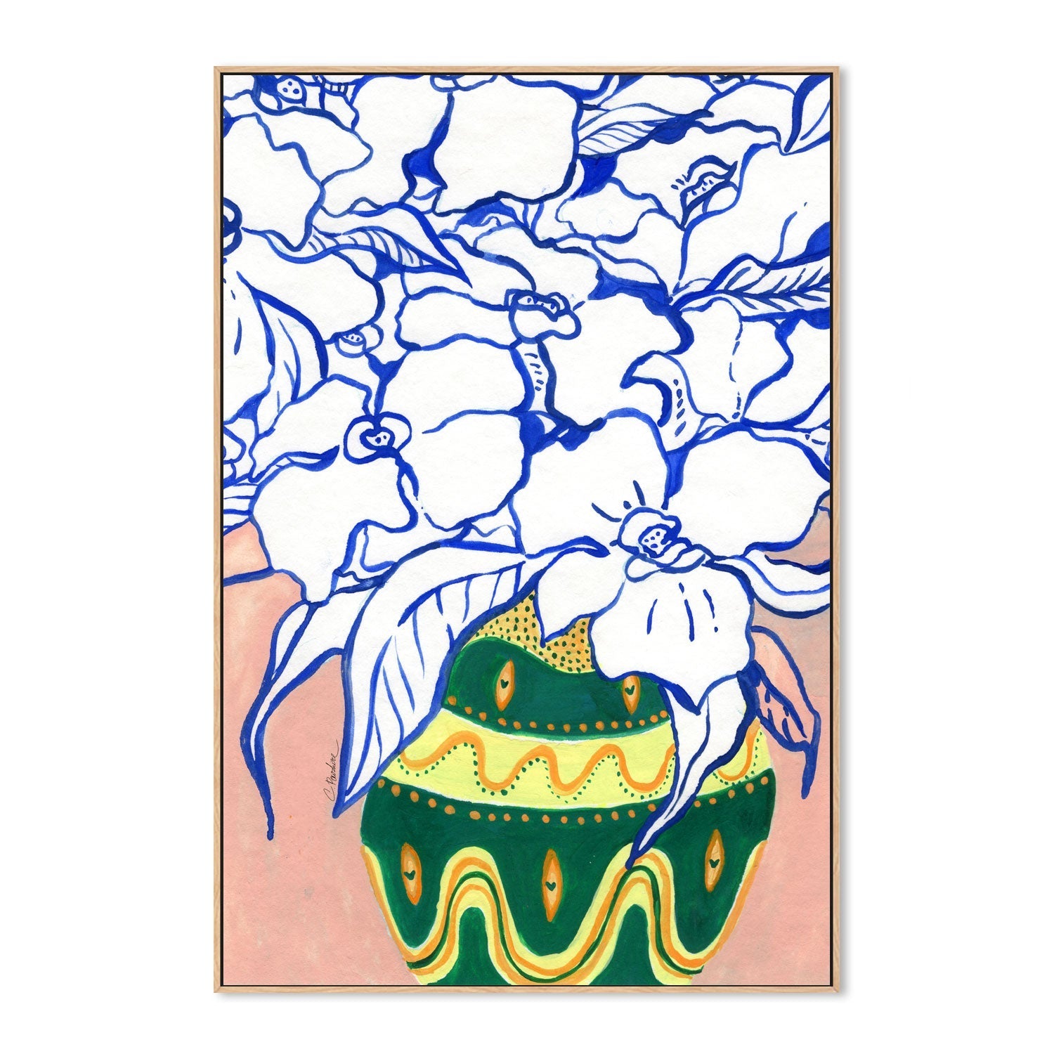 wall-art-print-canvas-poster-framed-Vintage Vase , By Chonticha Hanon-4