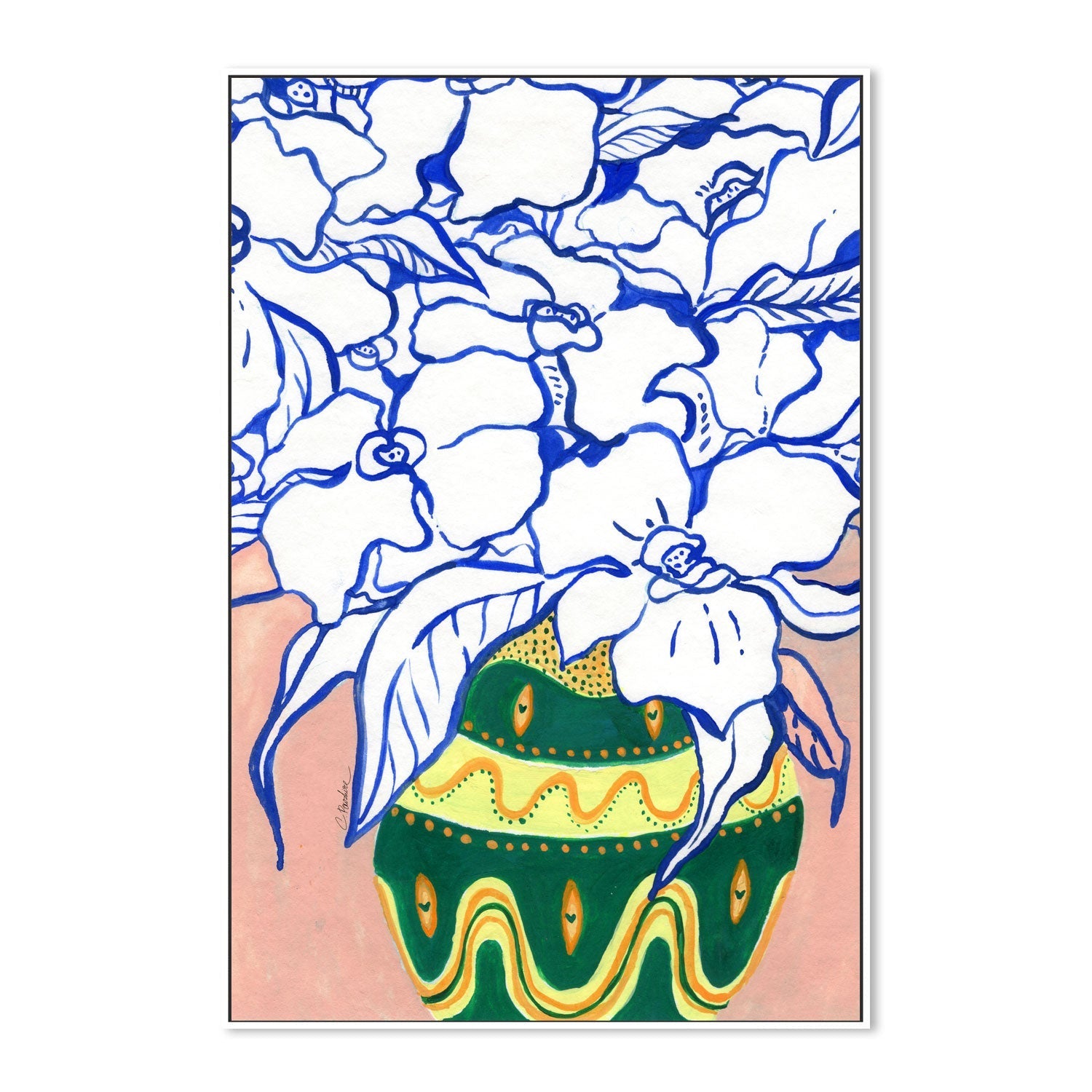 wall-art-print-canvas-poster-framed-Vintage Vase , By Chonticha Hanon-5