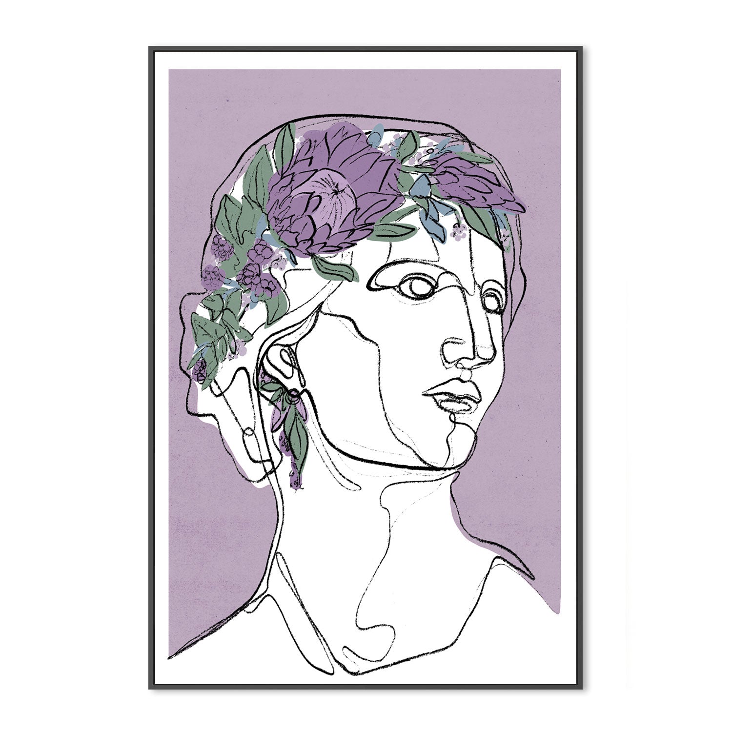 wall-art-print-canvas-poster-framed-Violet Flora , By Treechild-GIOIA-WALL-ART