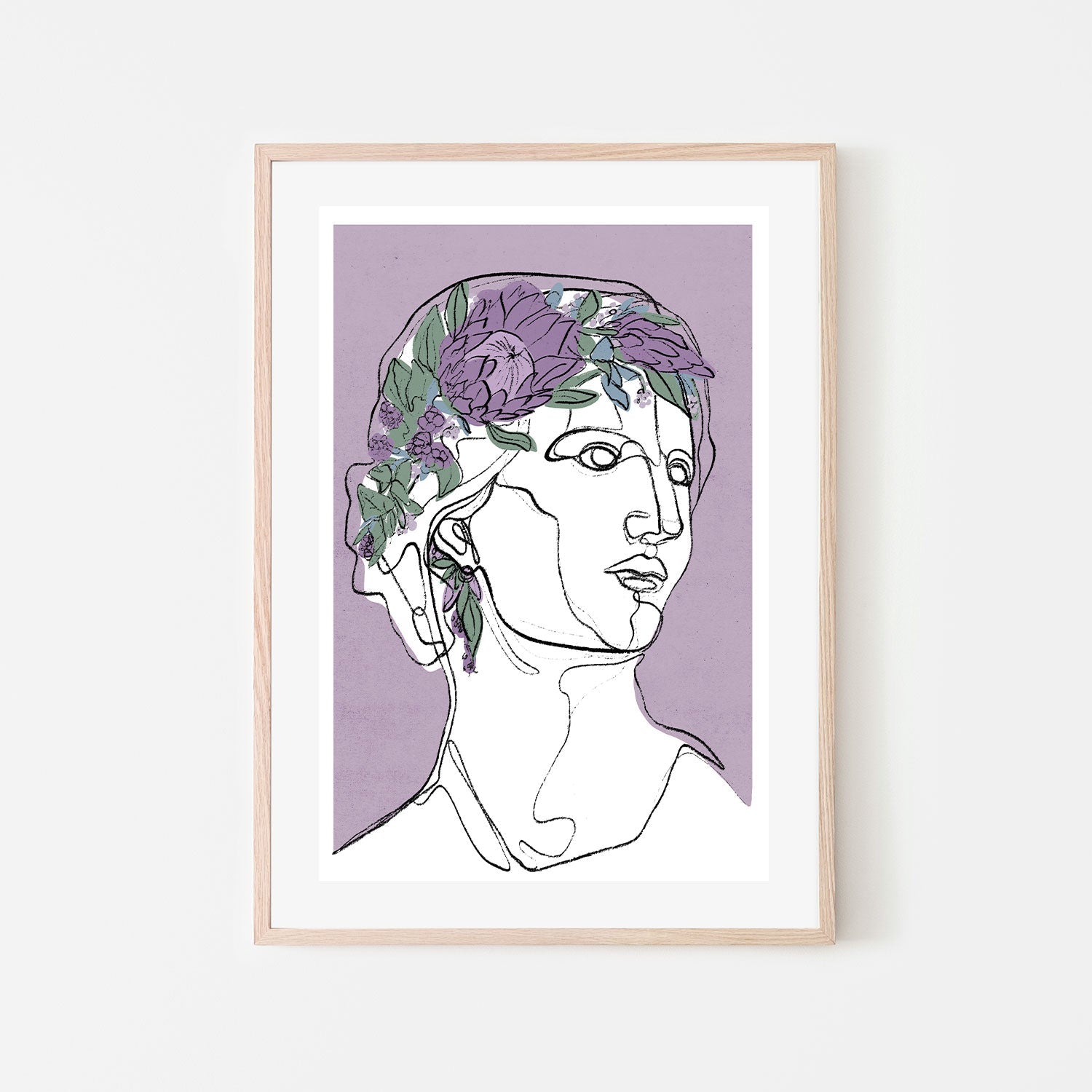 wall-art-print-canvas-poster-framed-Violet Flora , By Treechild-GIOIA-WALL-ART