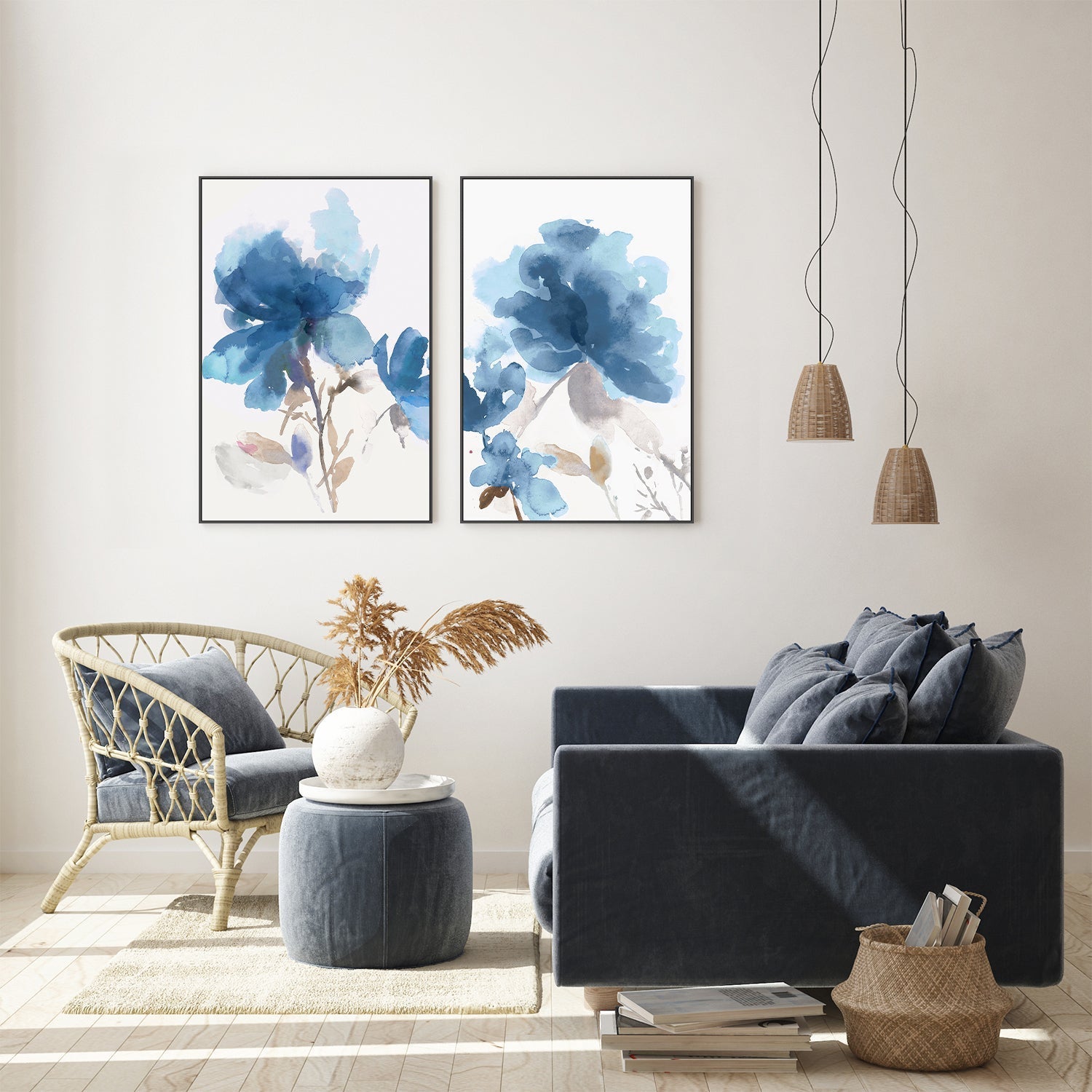 wall-art-print-canvas-poster-framed-Wake Me Softly, Style A & B, Set Of 2 , By Asia Jensen-7