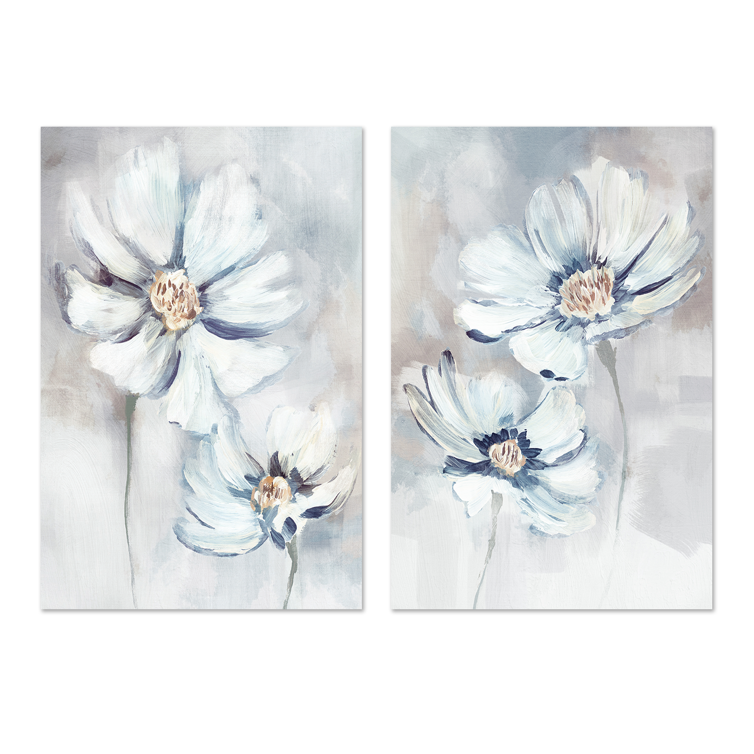 wall-art-print-canvas-poster-framed-Wash Of Color, Style A & B, Set of 2 , By Nina Blue-1