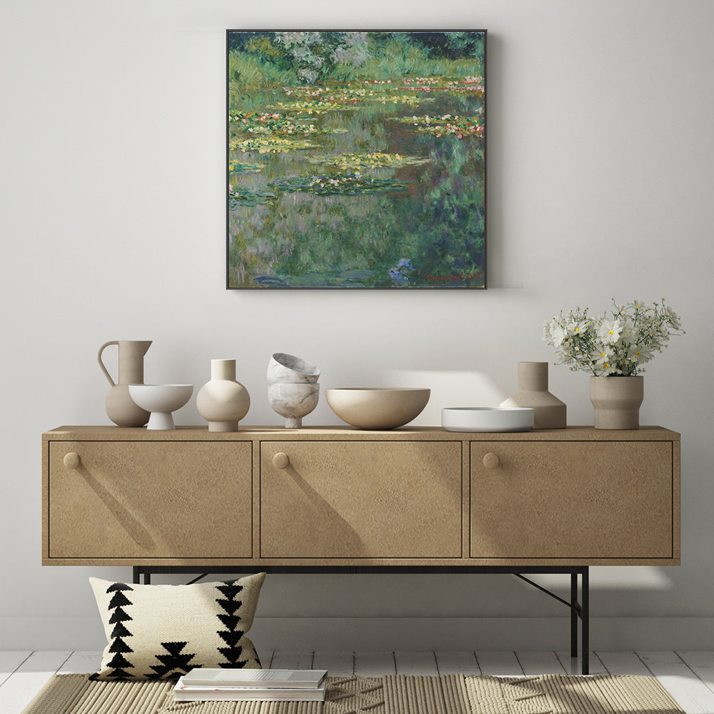 wall-art-print-canvas-poster-framed-Water Lilies 1904 , By Monet-by-Gioia Wall Art-Gioia Wall Art