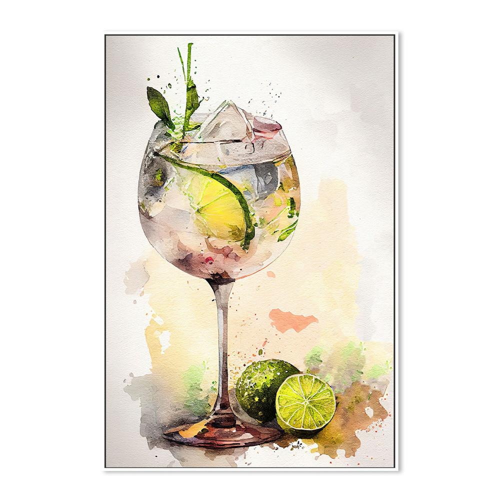 wall-art-print-canvas-poster-framed-Watercolor Gin Tonic-5