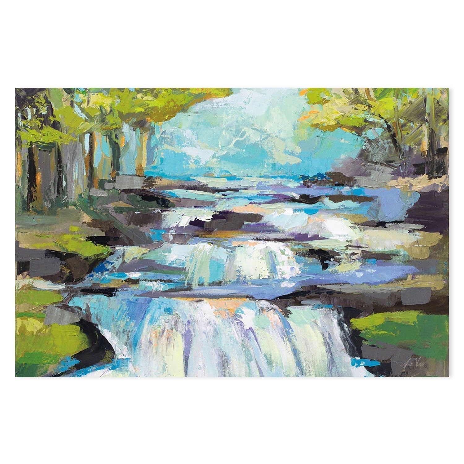 wall-art-print-canvas-poster-framed-Waterfall-by-Jeanette Vertentes-Gioia Wall Art