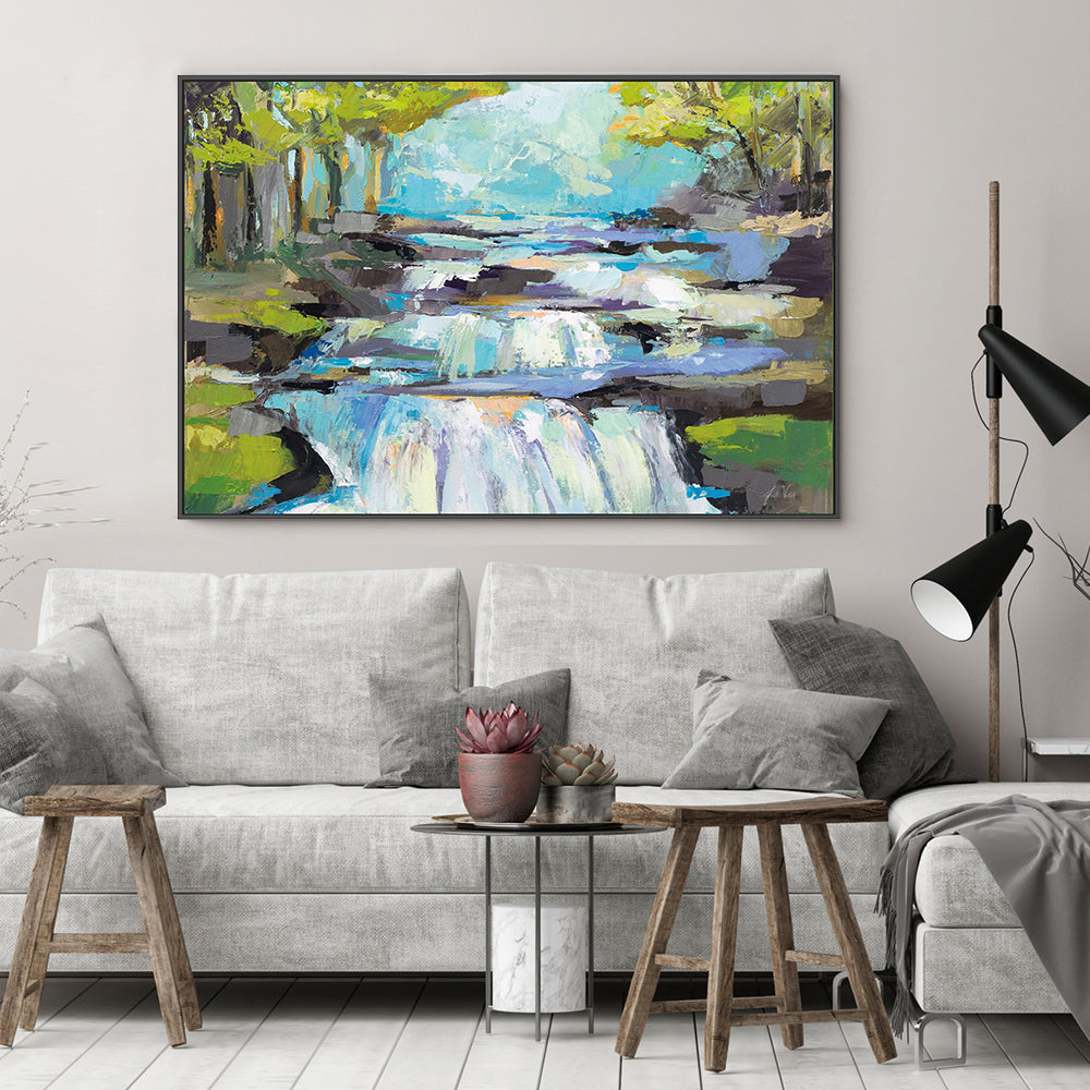 wall-art-print-canvas-poster-framed-Waterfall-by-Jeanette Vertentes-Gioia Wall Art
