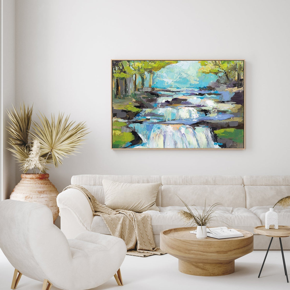 wall-art-print-canvas-poster-framed-Waterfall-by-Jeanette Vertentes-Gioia Wall Art