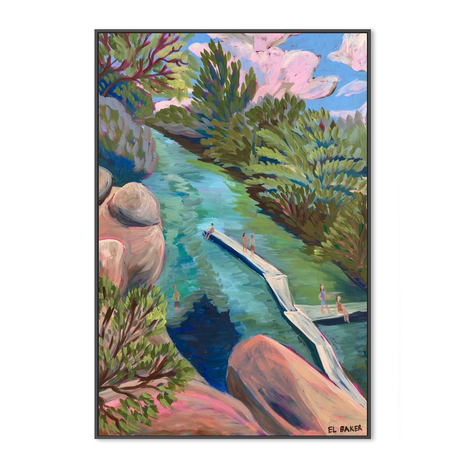 wall-art-print-canvas-poster-framed-Waterfall Slide , By Eleanor Baker-3