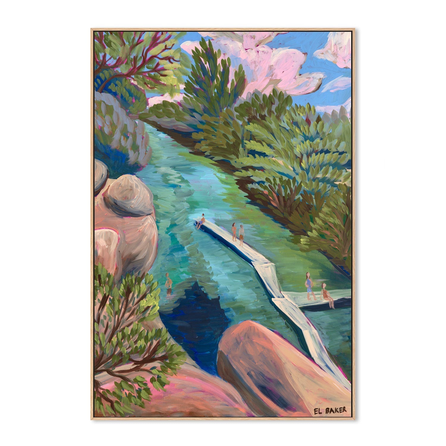 wall-art-print-canvas-poster-framed-Waterfall Slide , By Eleanor Baker-4