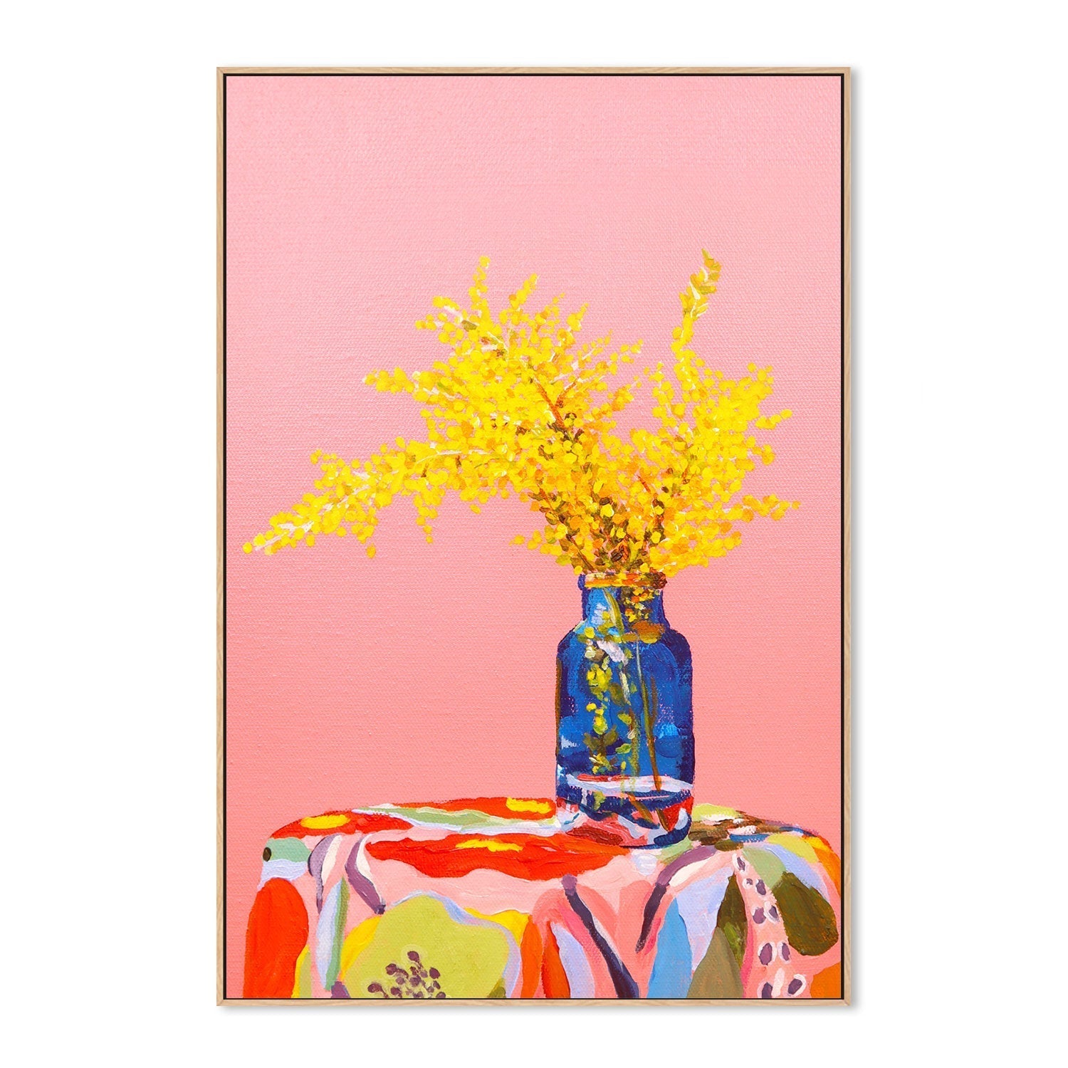 wall-art-print-canvas-poster-framed-Wattle Flowers , By Julia Ockert-GIOIA-WALL-ART